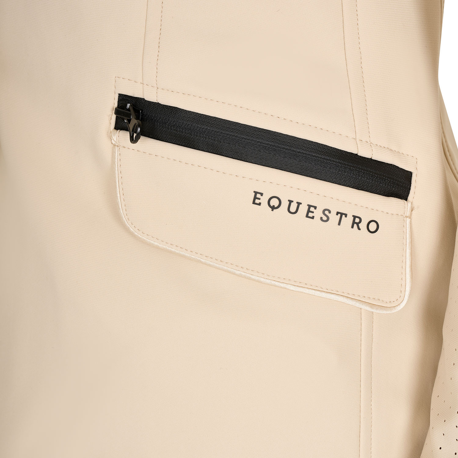 Damen-Turnierjacke mit drei Knöpfen aus perforiertem Stoff