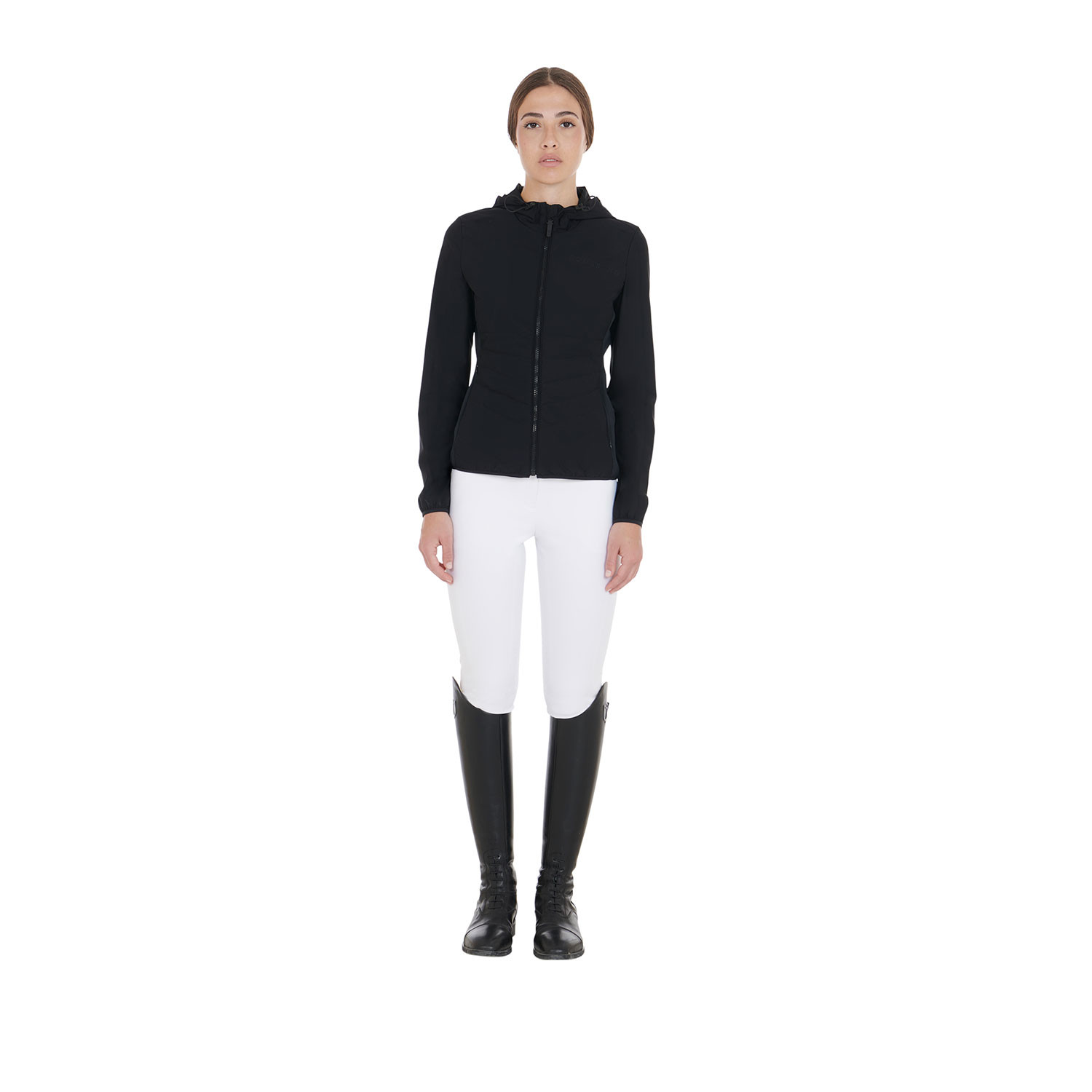 Damen-Daunenjacke aus technischem Materialmix