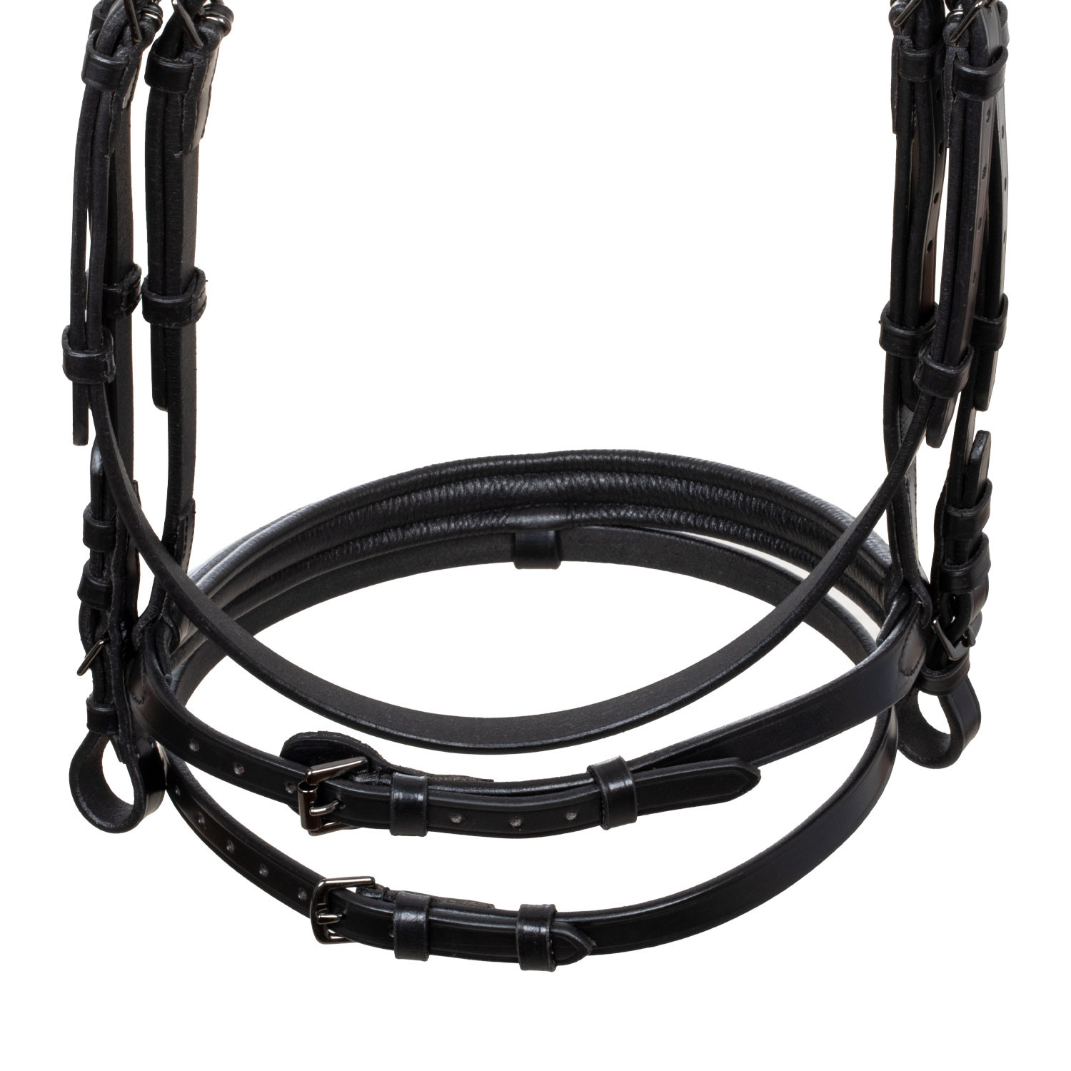 Anatomisches Lederzaumzeug schwarze Beschläge