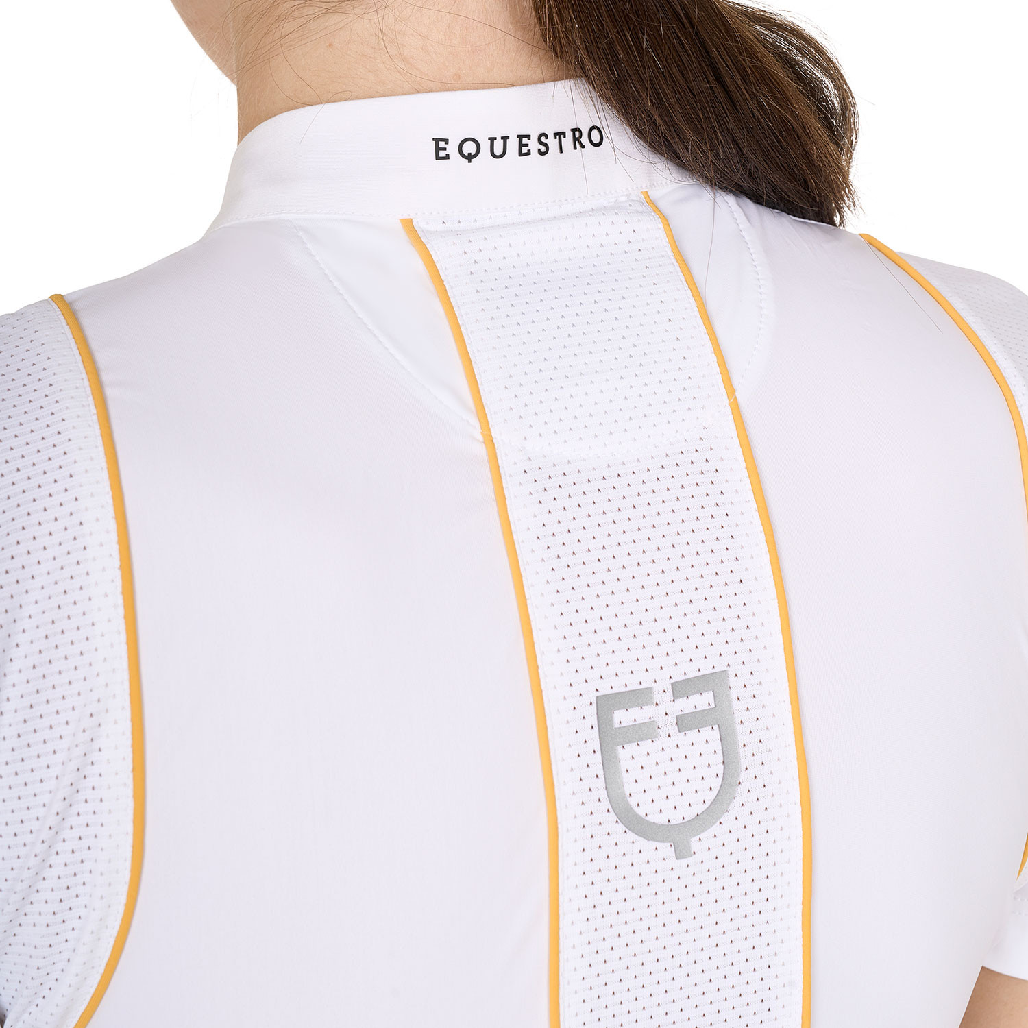 Schmal geschnittenes Damen-Turnierpoloshirt mit Knöpfen