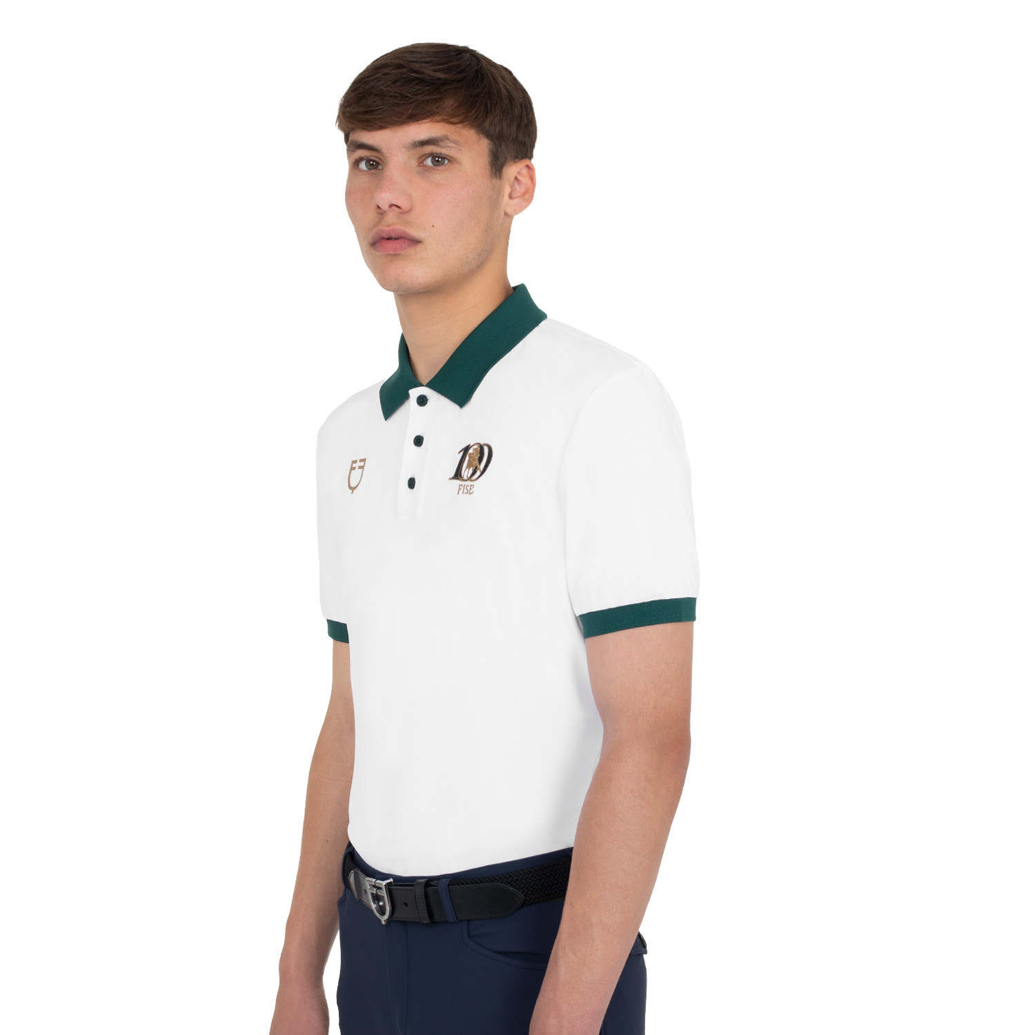 Herren-Trainingspolo mit Drei-Knopf-Leiste X FISE 100