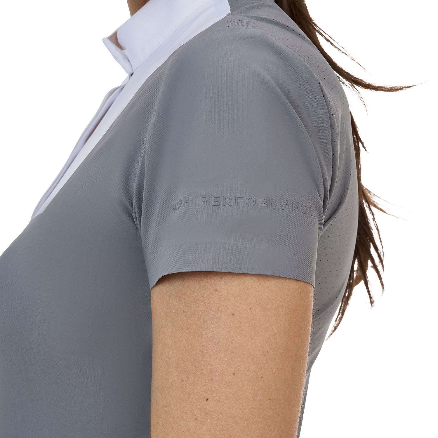 Damen-Turnierpoloshirt mit kurzen Ärmeln und Knöpfen