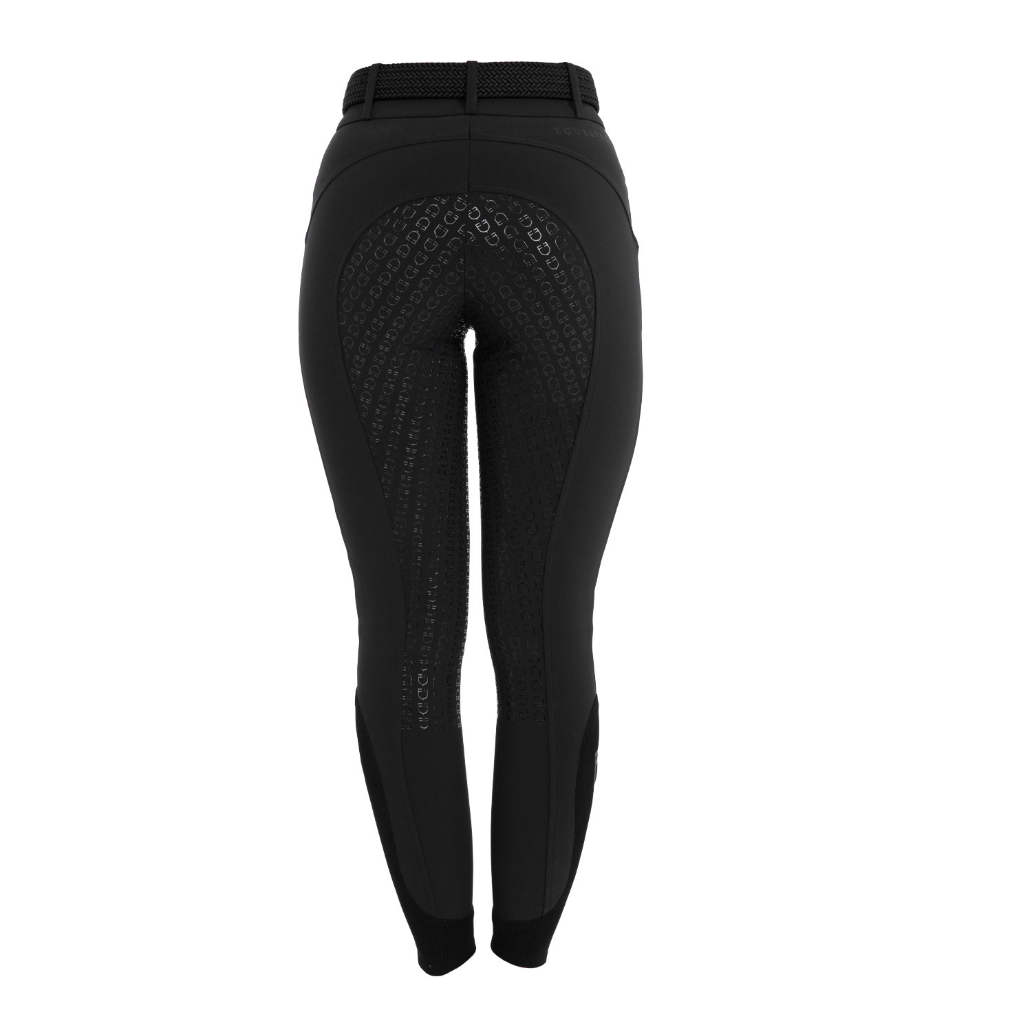 Pantalon d'équitation femme taille haute à fond intégral en tissu bi-stretch