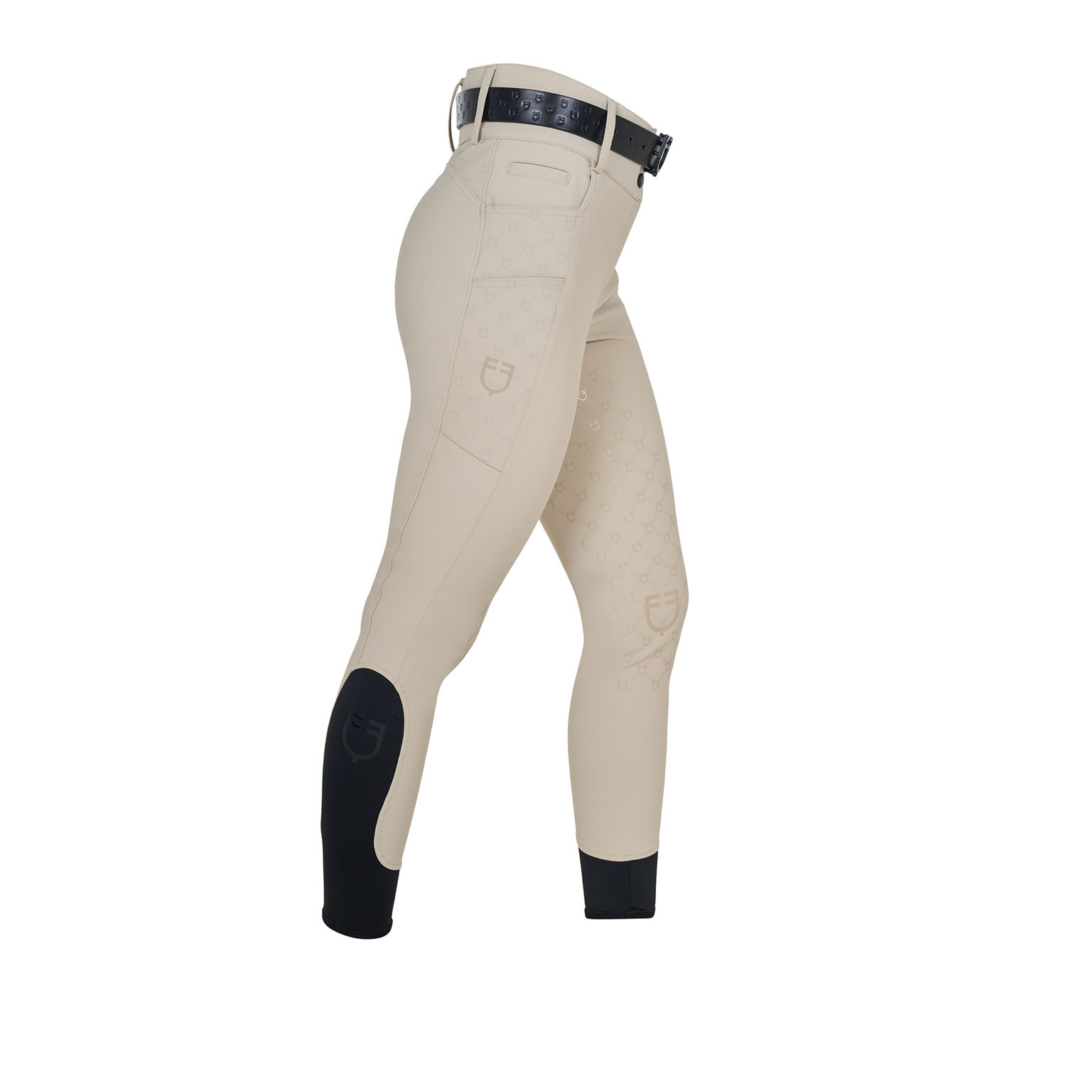 Damen-Reithose mit hohem Bund und Monogramm