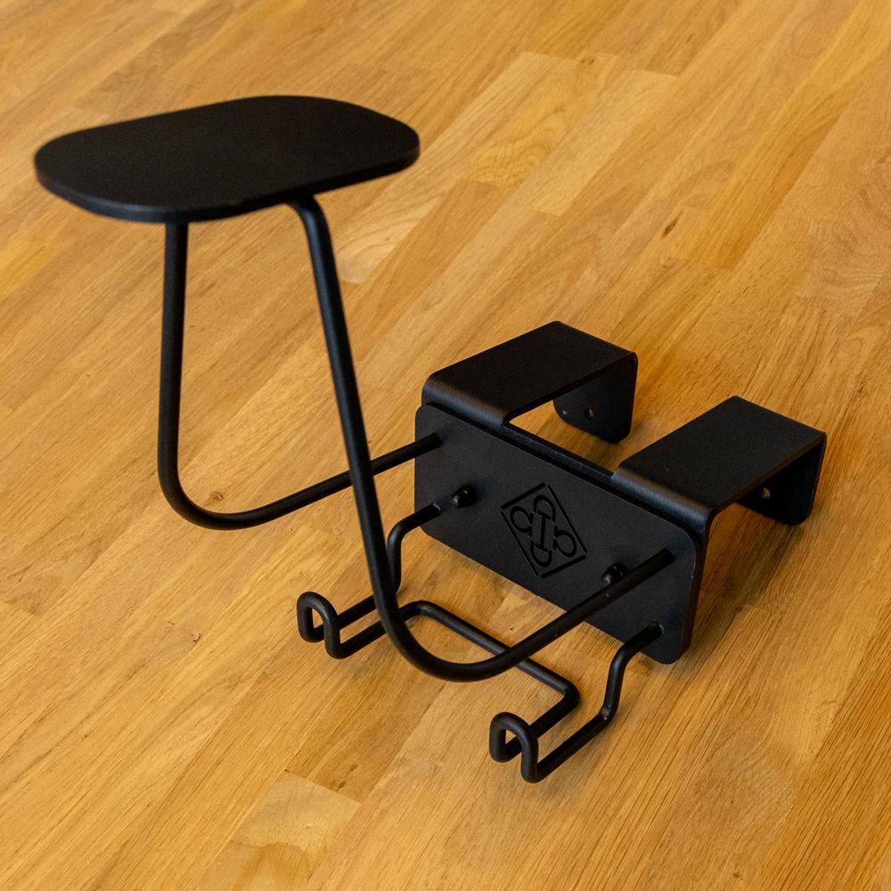 Extra hooks for helmet holder