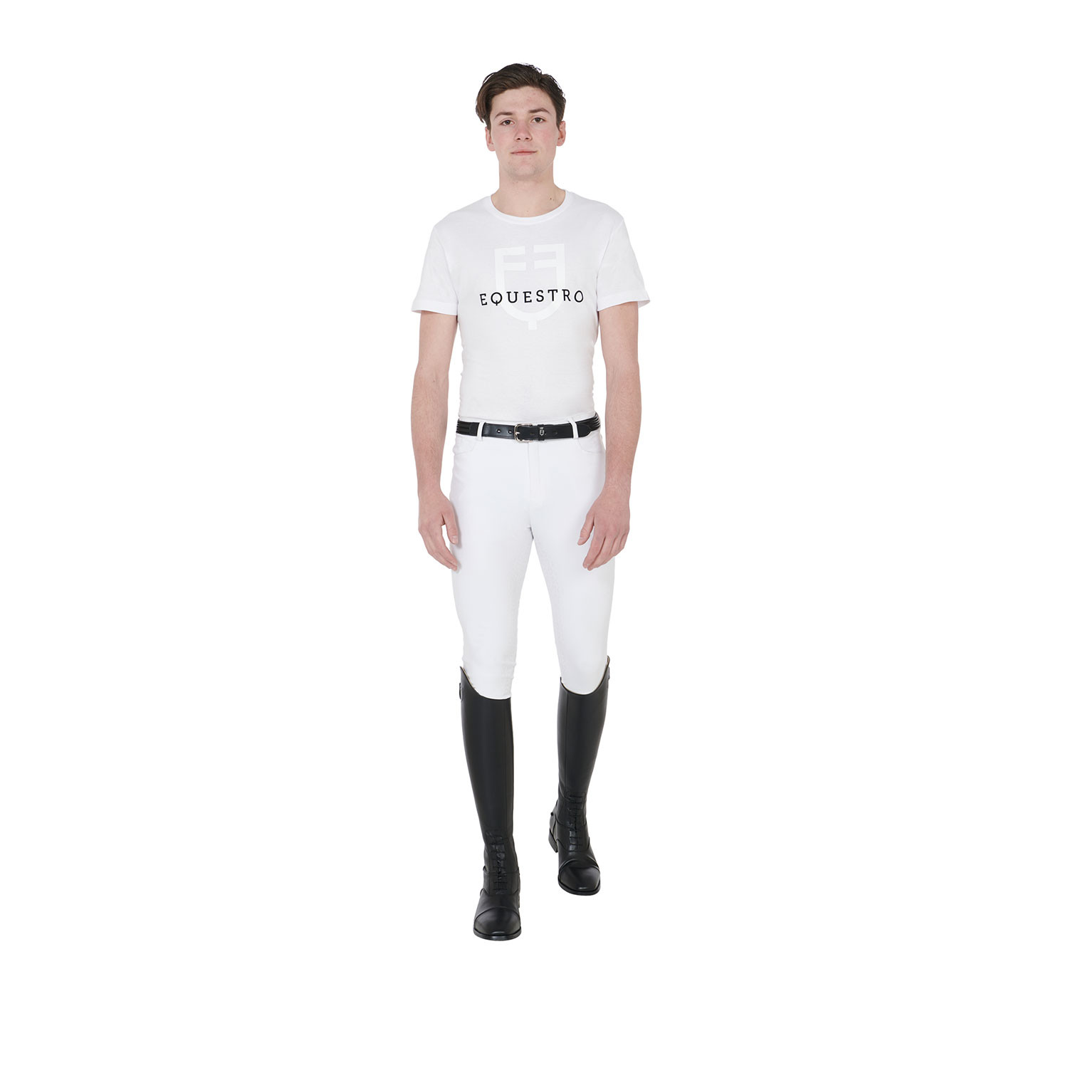 Schmales Herren-T-Shirt mit Logo auf der Brust
