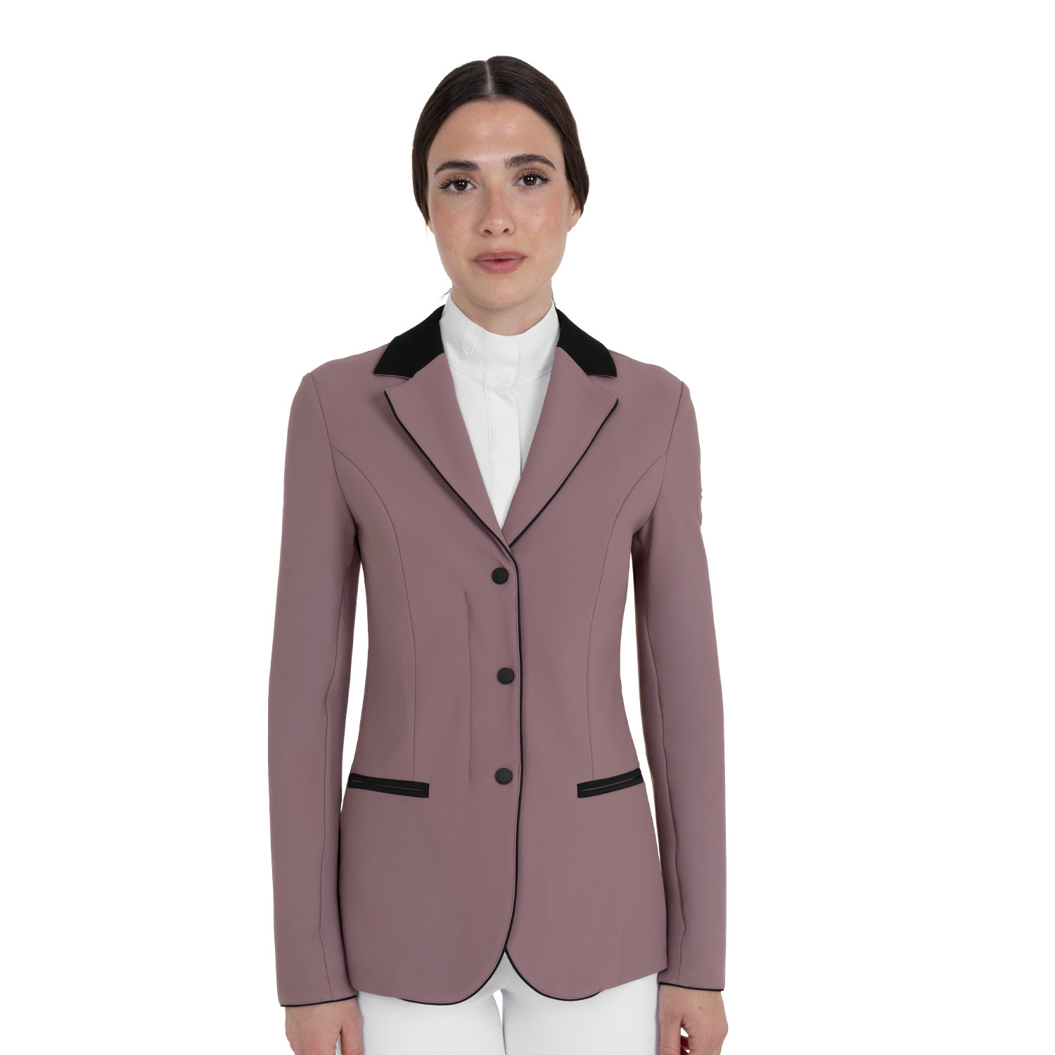 Damen-Turnierjacket mit Reißverschluss und Knöpfen
