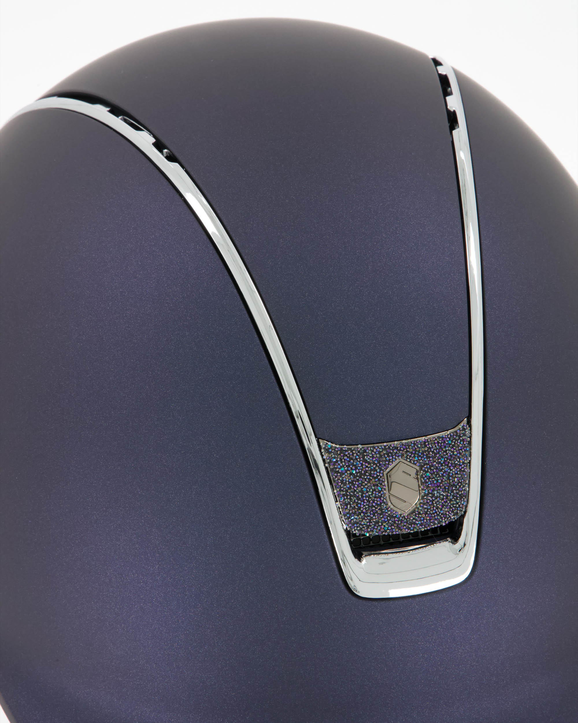 Reithelm 2.0 Shadowmatt blau, Trim Chome, Blason Crystal Fabric Paradise Shine