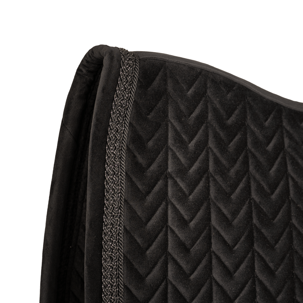 Tapis de selle Velvet Fishbone cordon paillettes tressé