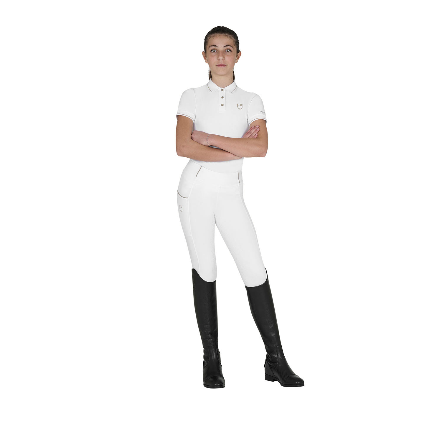 Kinder-Polo Slim Fit aus antibakteriellem Funktionsmaterial