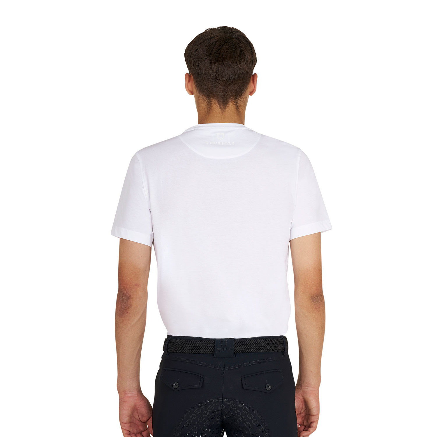 Herren-Basic-T-Shirt mit glänzendem Logo