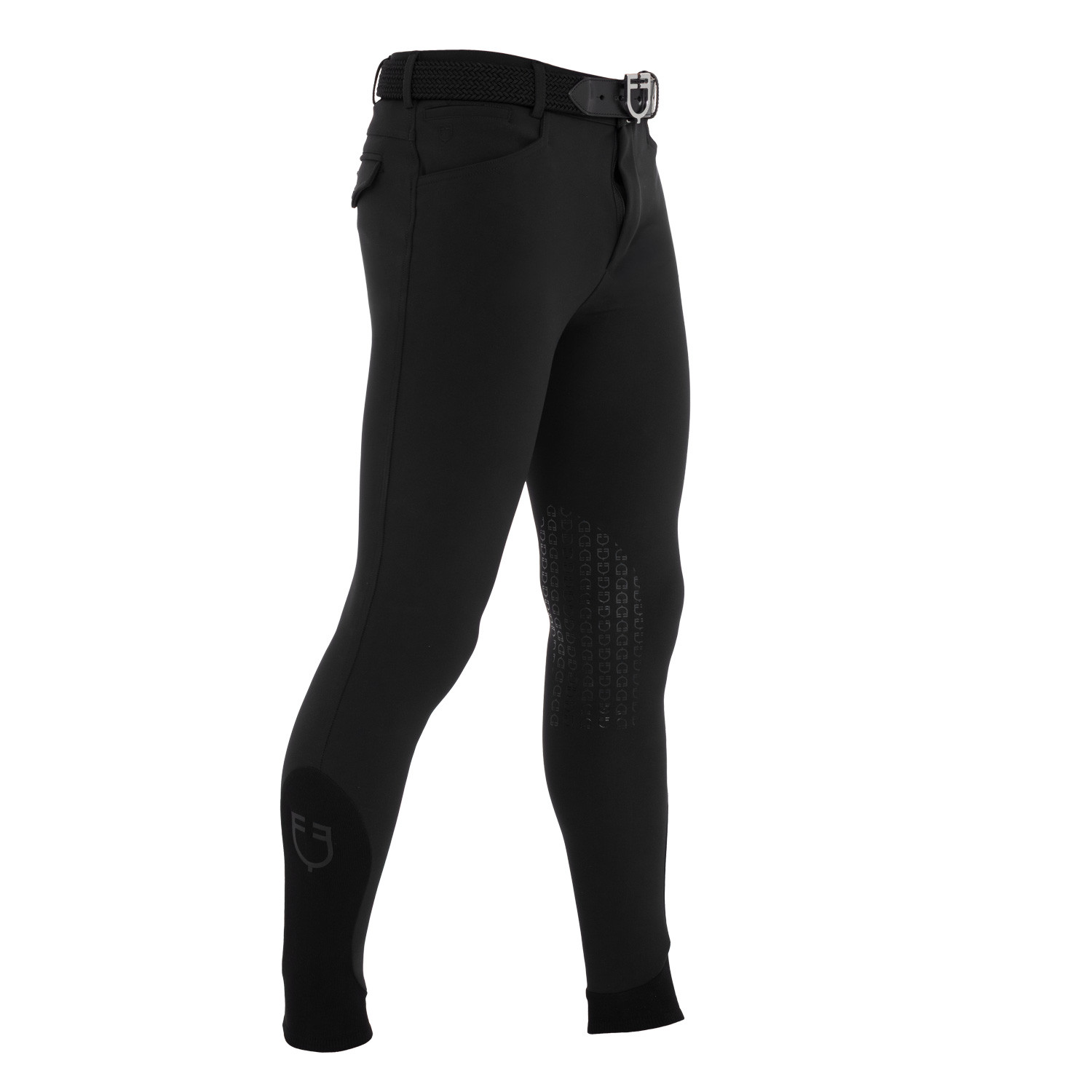 Herren-Reithose Slim Fit mit Kniebesatz