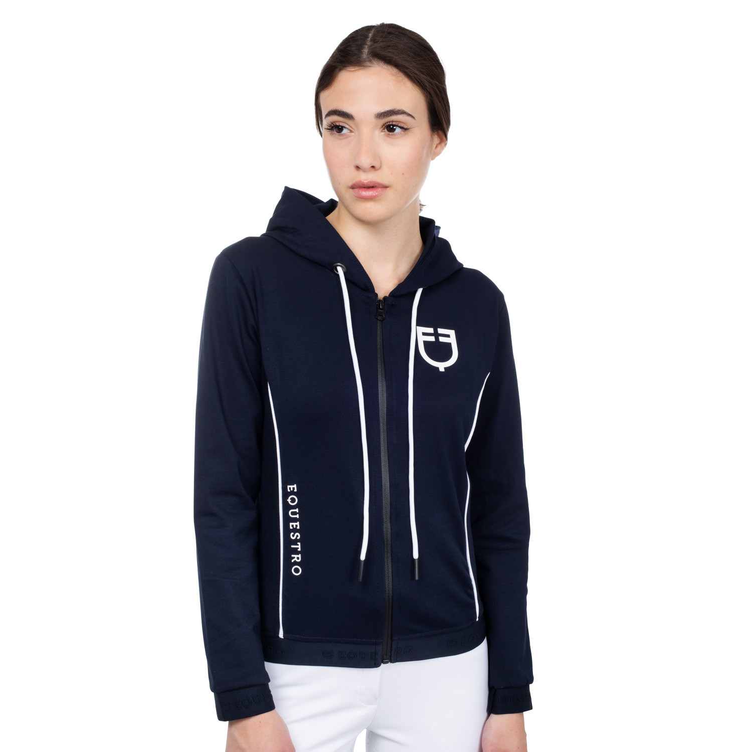 Damen-Sweatshirt mit Interlock-Frontreißverschluss