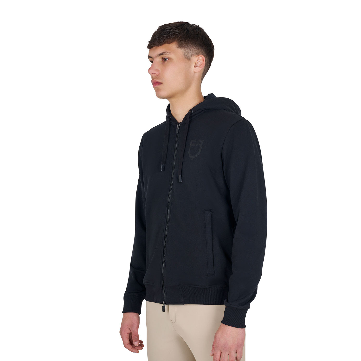 Sweatshirt für Herren mit verstellbarer Kapuze und Reißverschluss