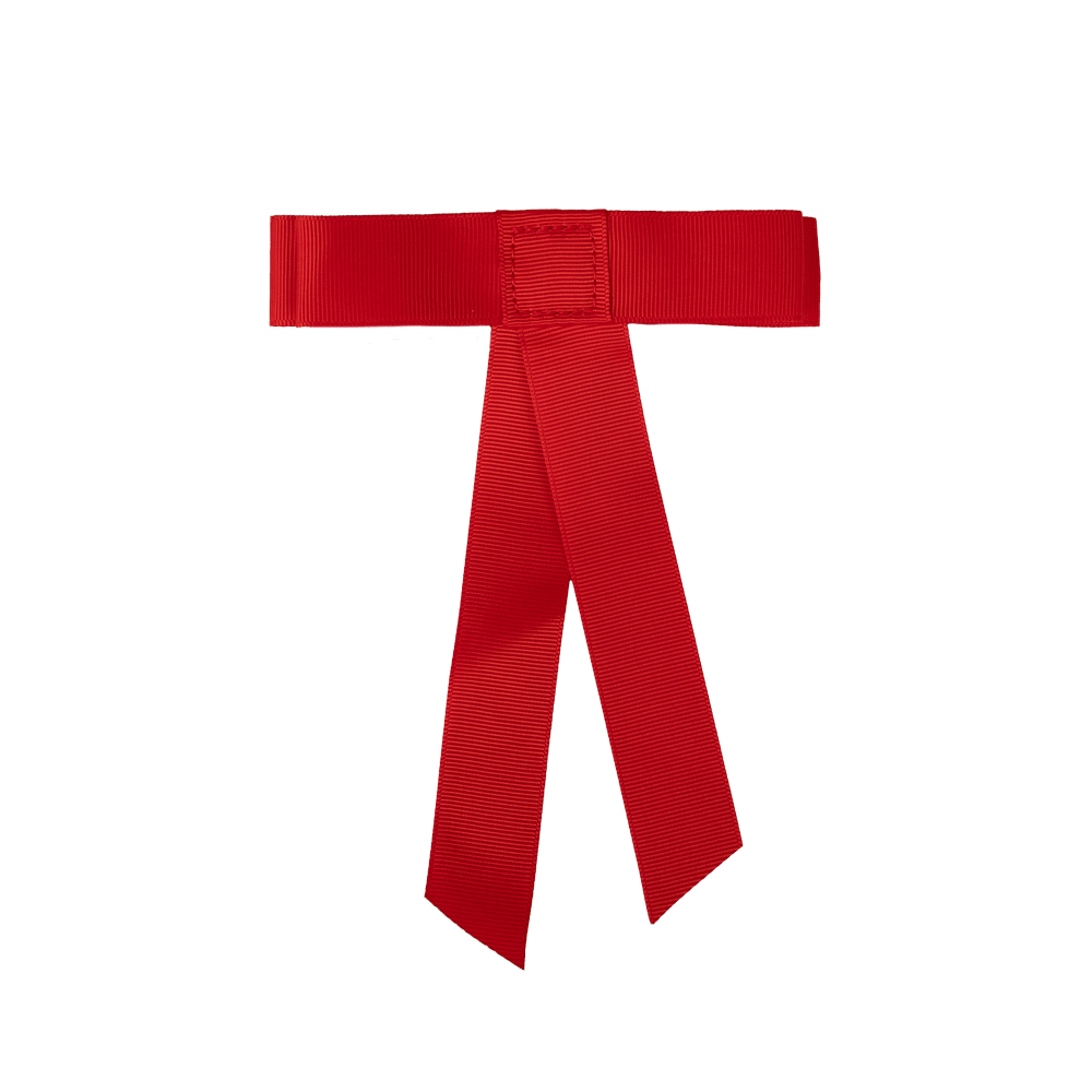 Rote Schleife mit Klettverschluss