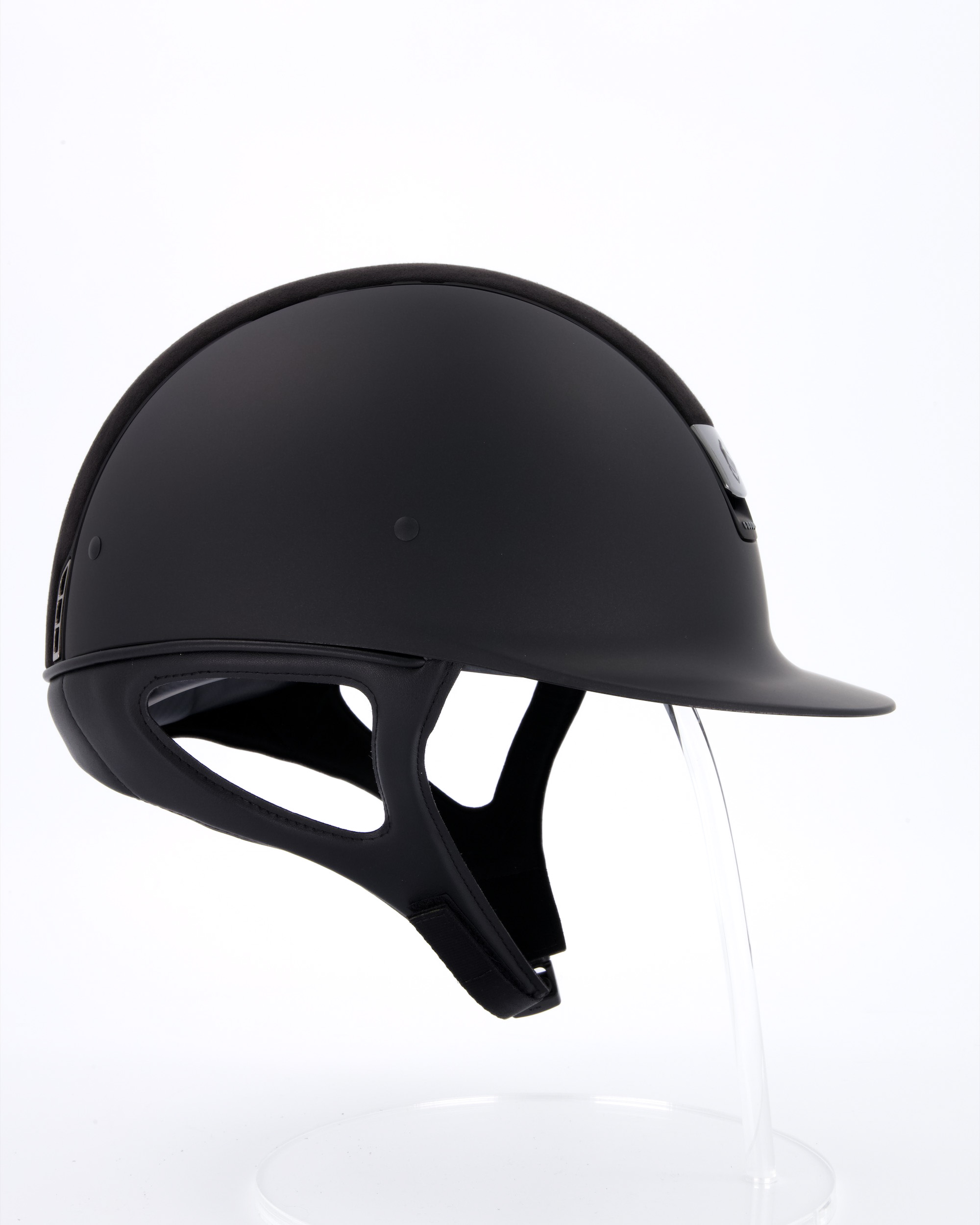 Riding helmet Shadowmatt Alcantara 5 Swarovski stones black in black