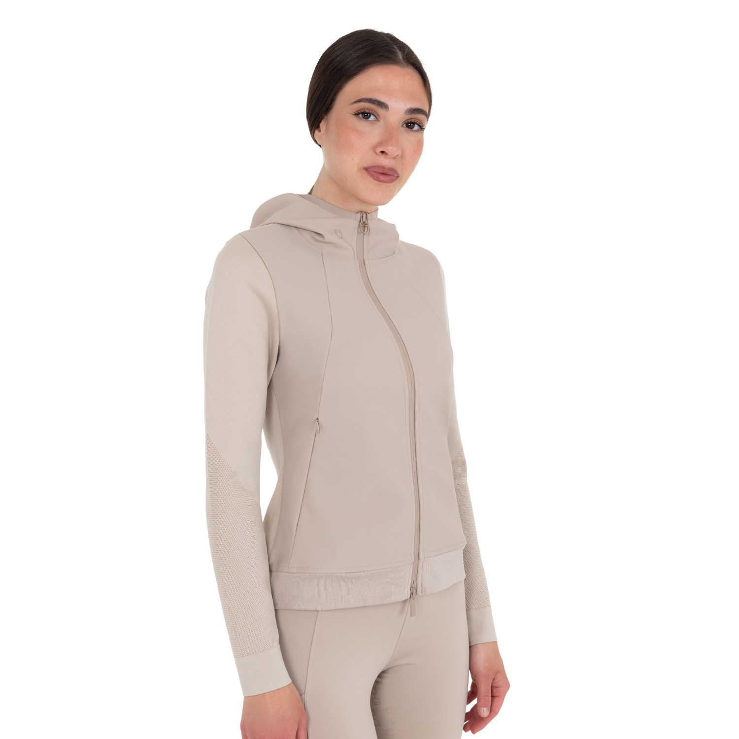 Technisches Kapuzensweatshirt für Damen mit Micro-Mesh-Einsätzen