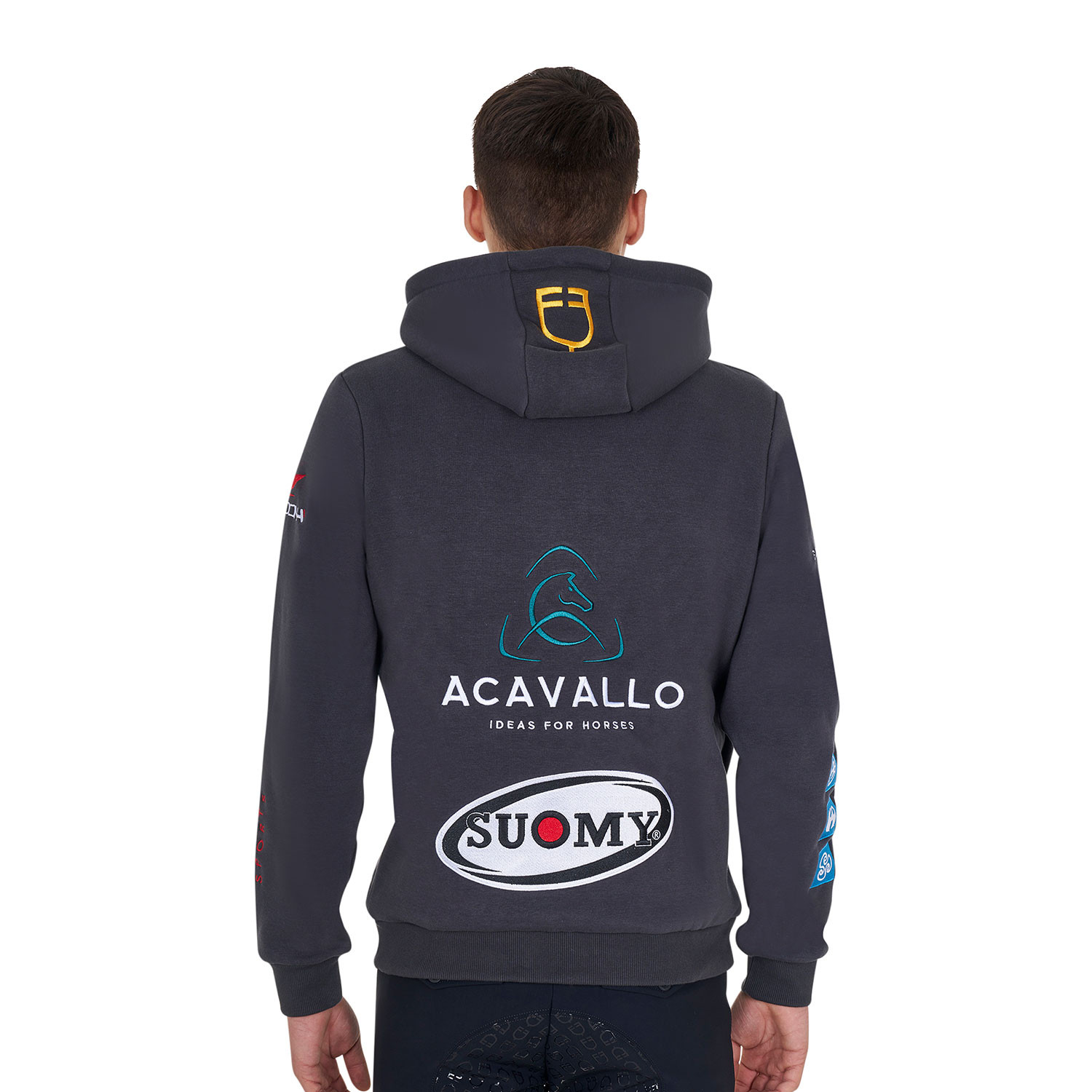 Herren-Sweatshirt mit Kapuze und Multi-Logo