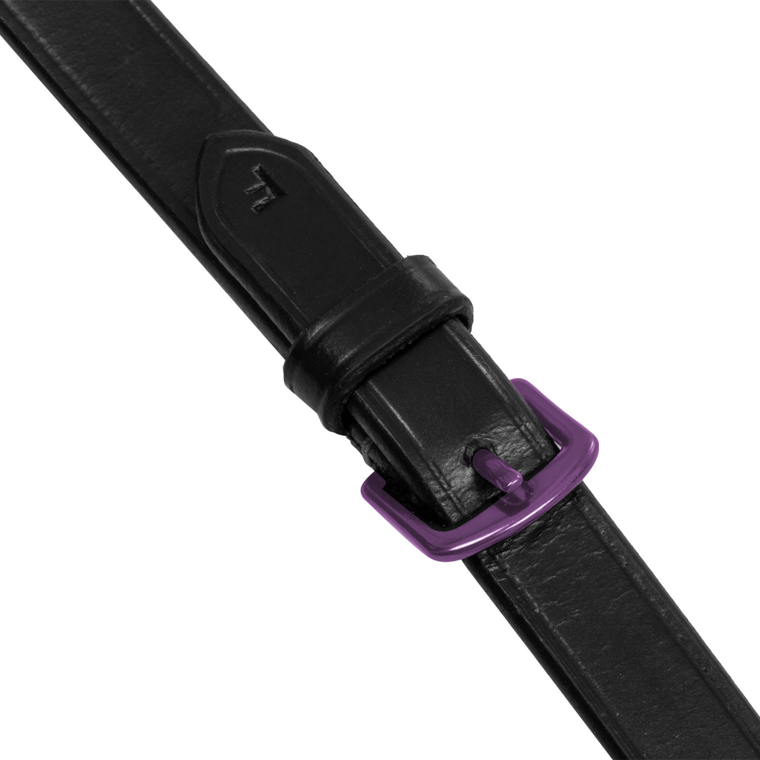 Leder-Gummi-Zügel violette Beschläge