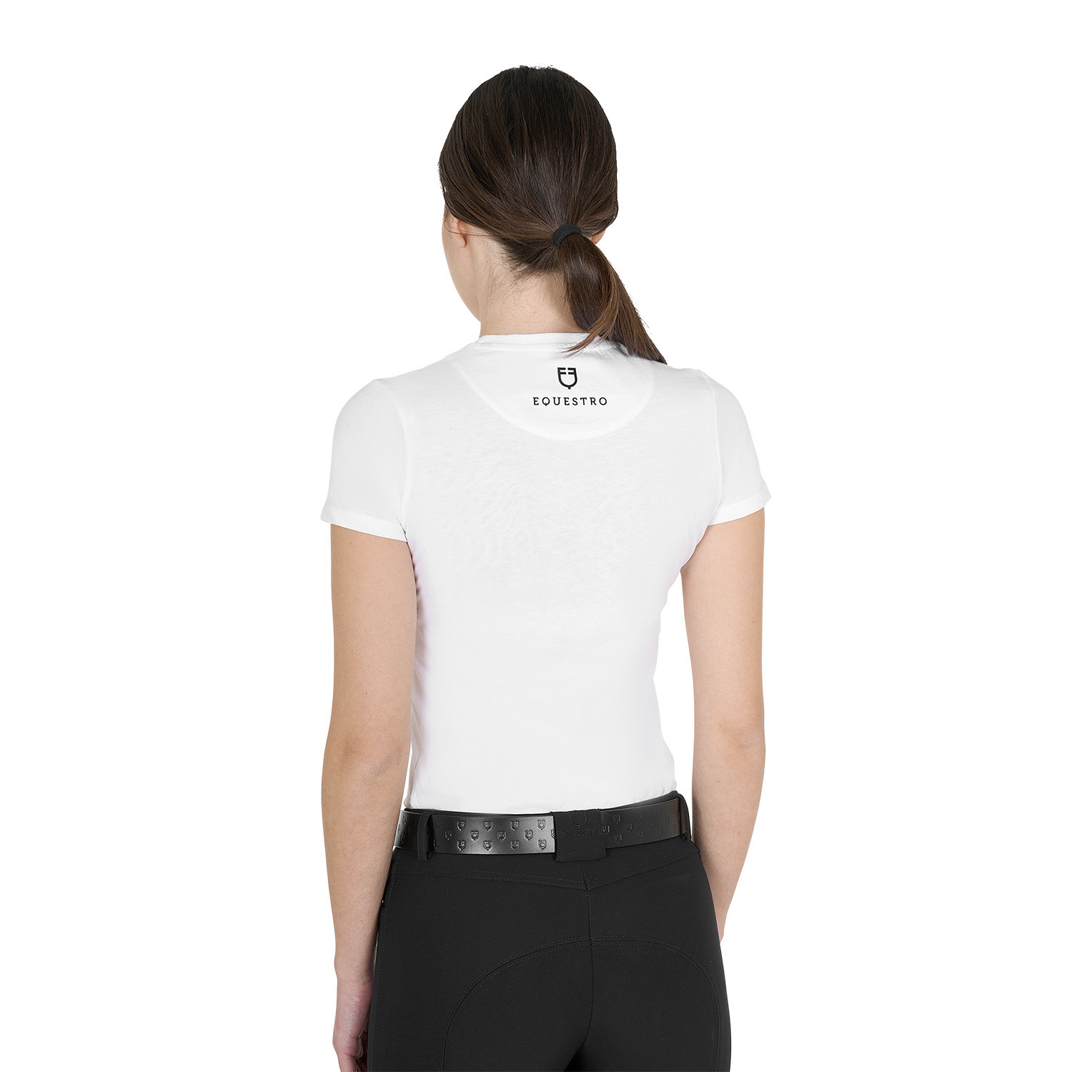 Damen-Baumwoll-T-Shirt Monaco mit Strasssteinen