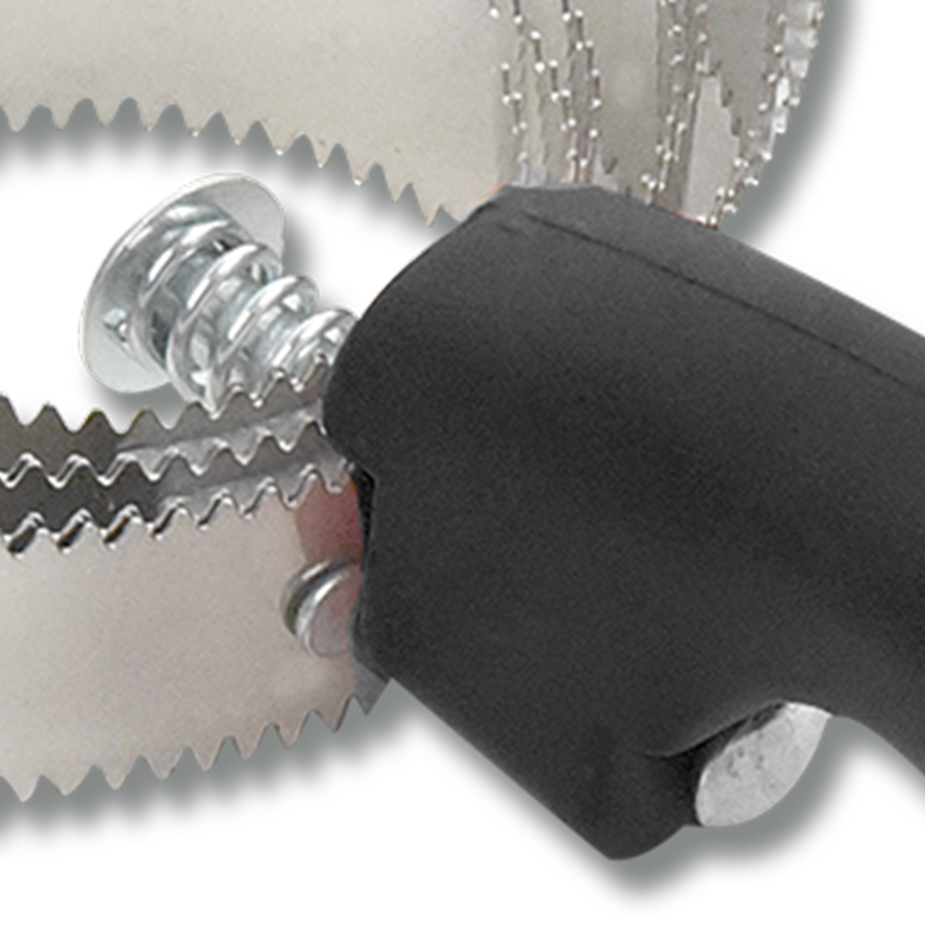 Federstriegel 6-fach, Edelstahl, schwarz