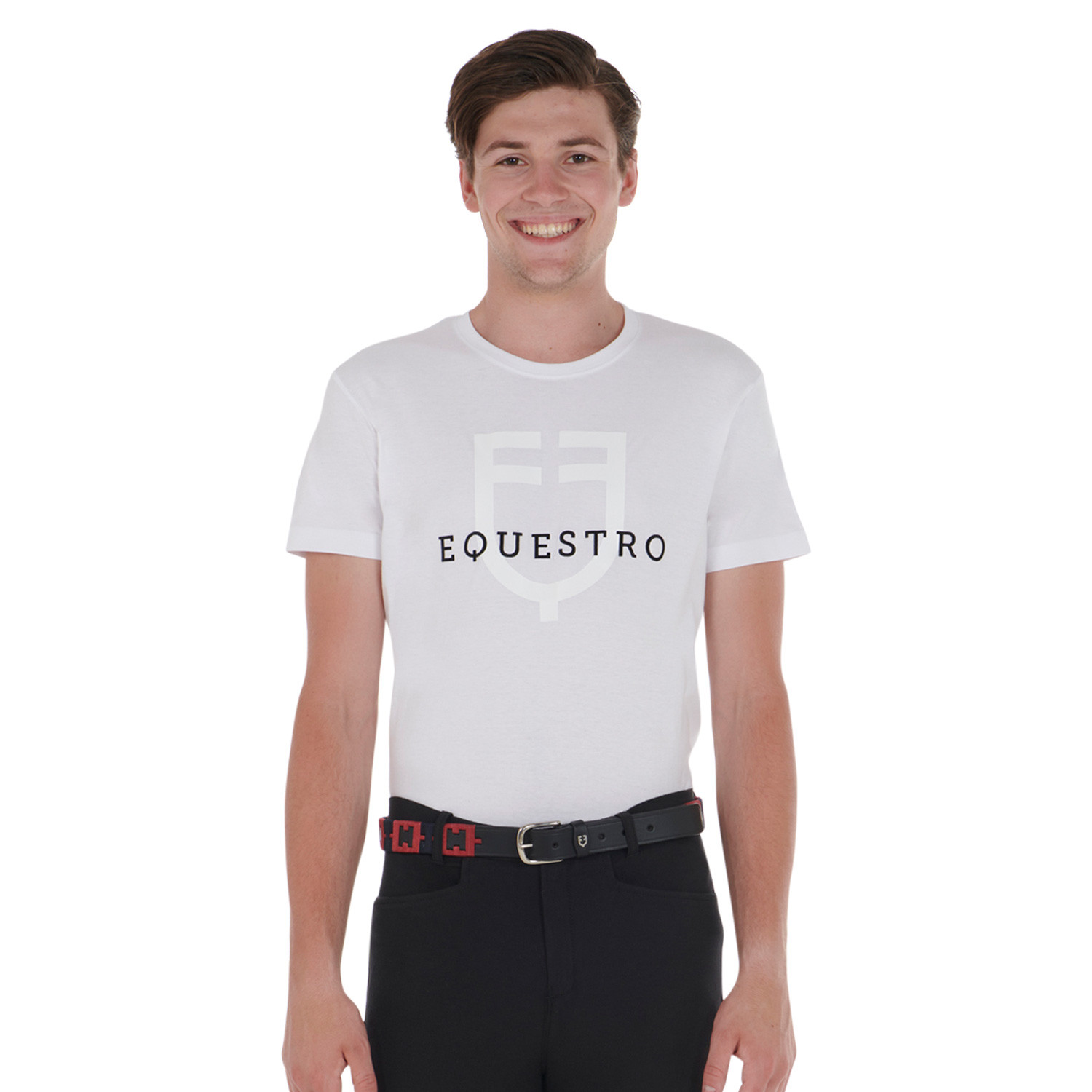 Ledergürtel mit geometrischem Muster