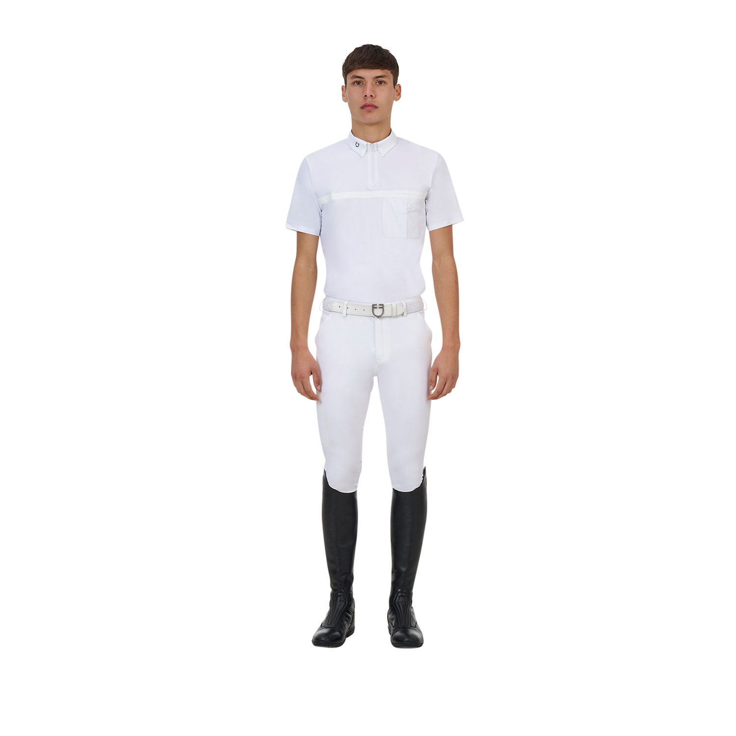 Herren-Turnierpoloshirt mit kurzen Ärmeln und Reißverschluss