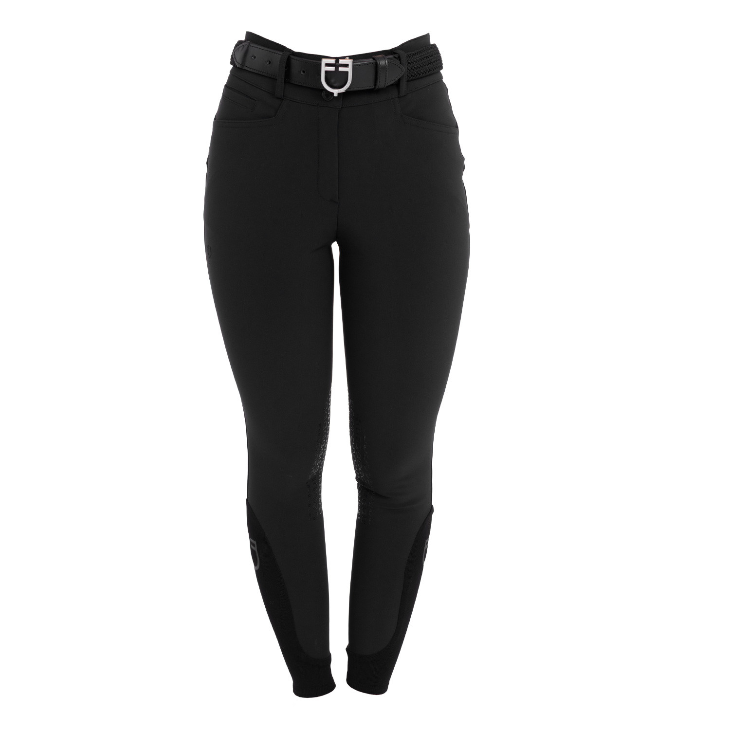 Damen-Reithose High-Waist mit Kniebesatz
