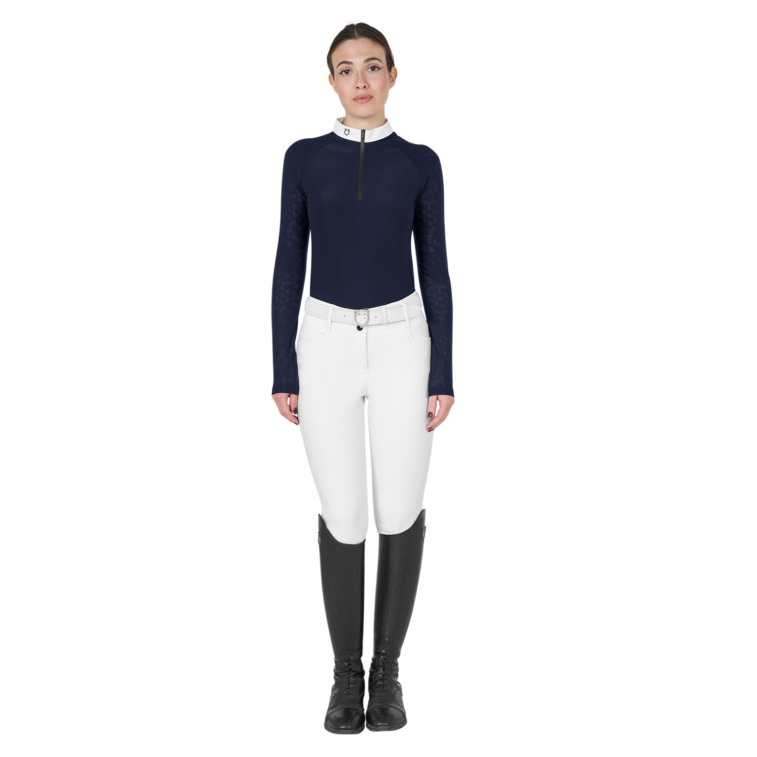 Schmal geschnittenes Turnier-Poloshirt für Damen mit Mesh-Einsätzen