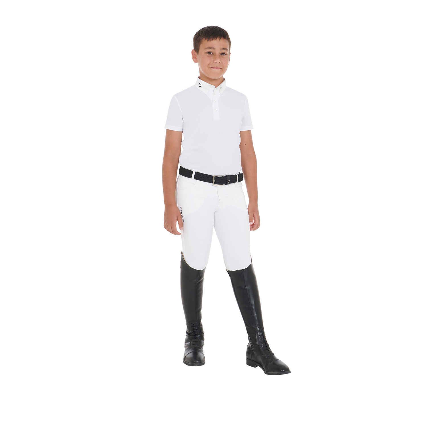 Schmales Turnier-Poloshirt für Jungen mit vier Knöpfen