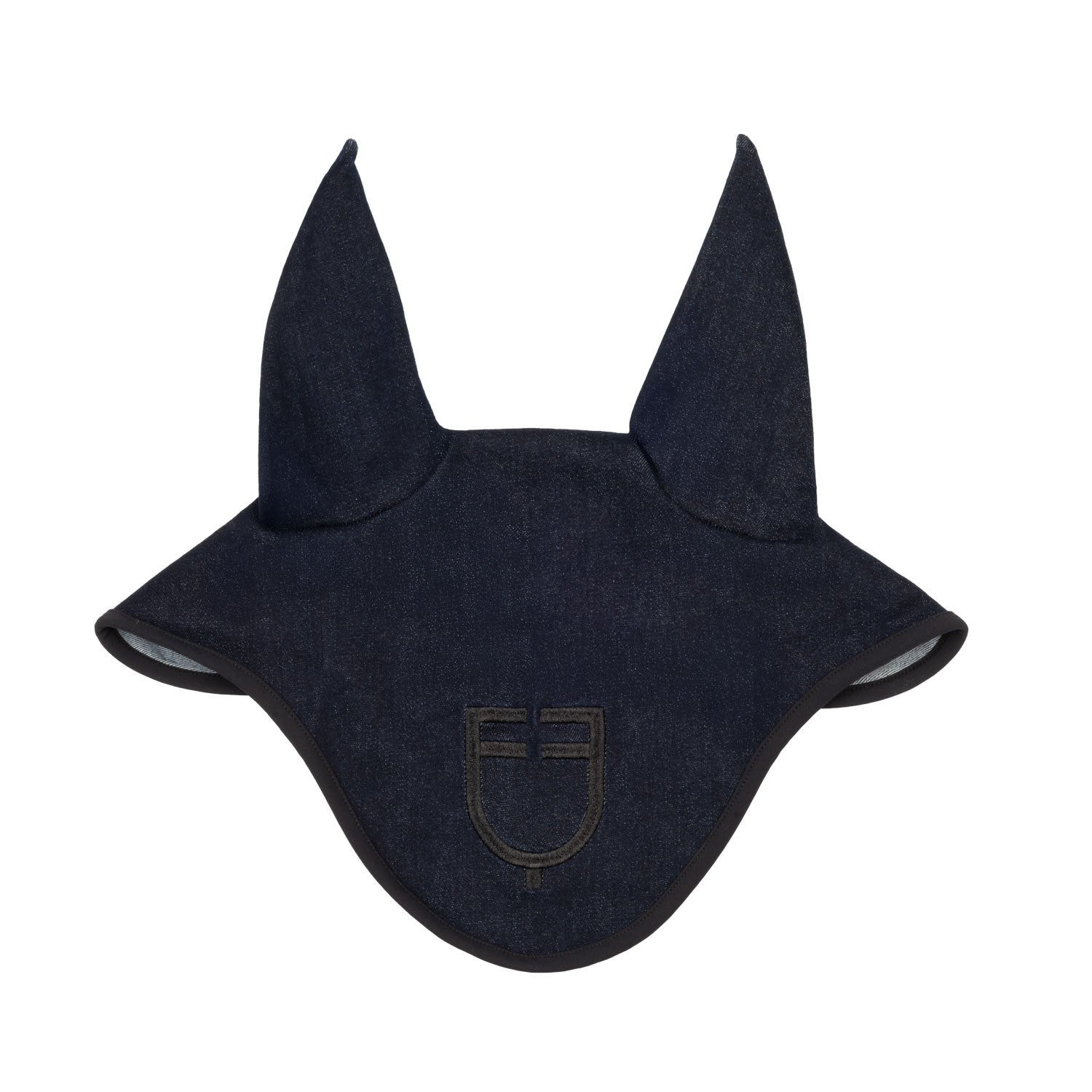 Fliegenhaube aus technischem Gewebe in Denim-Optik mit Logo