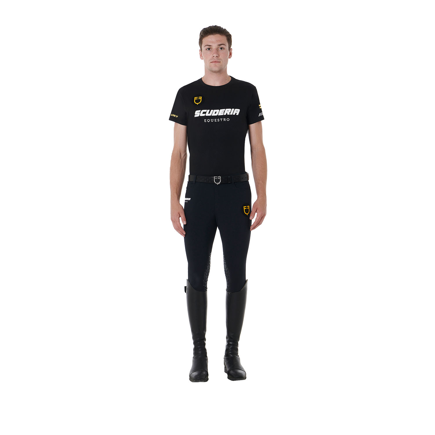 Scuderia Herren-T-Shirt aus Stretch-Baumwolle
