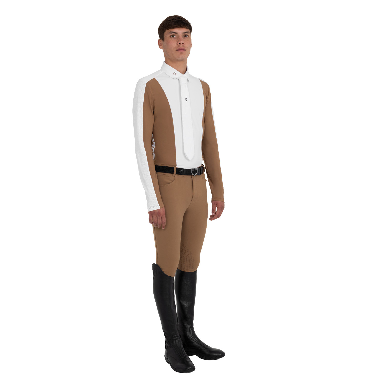 Heren rijbroek slim fit met kniegrip