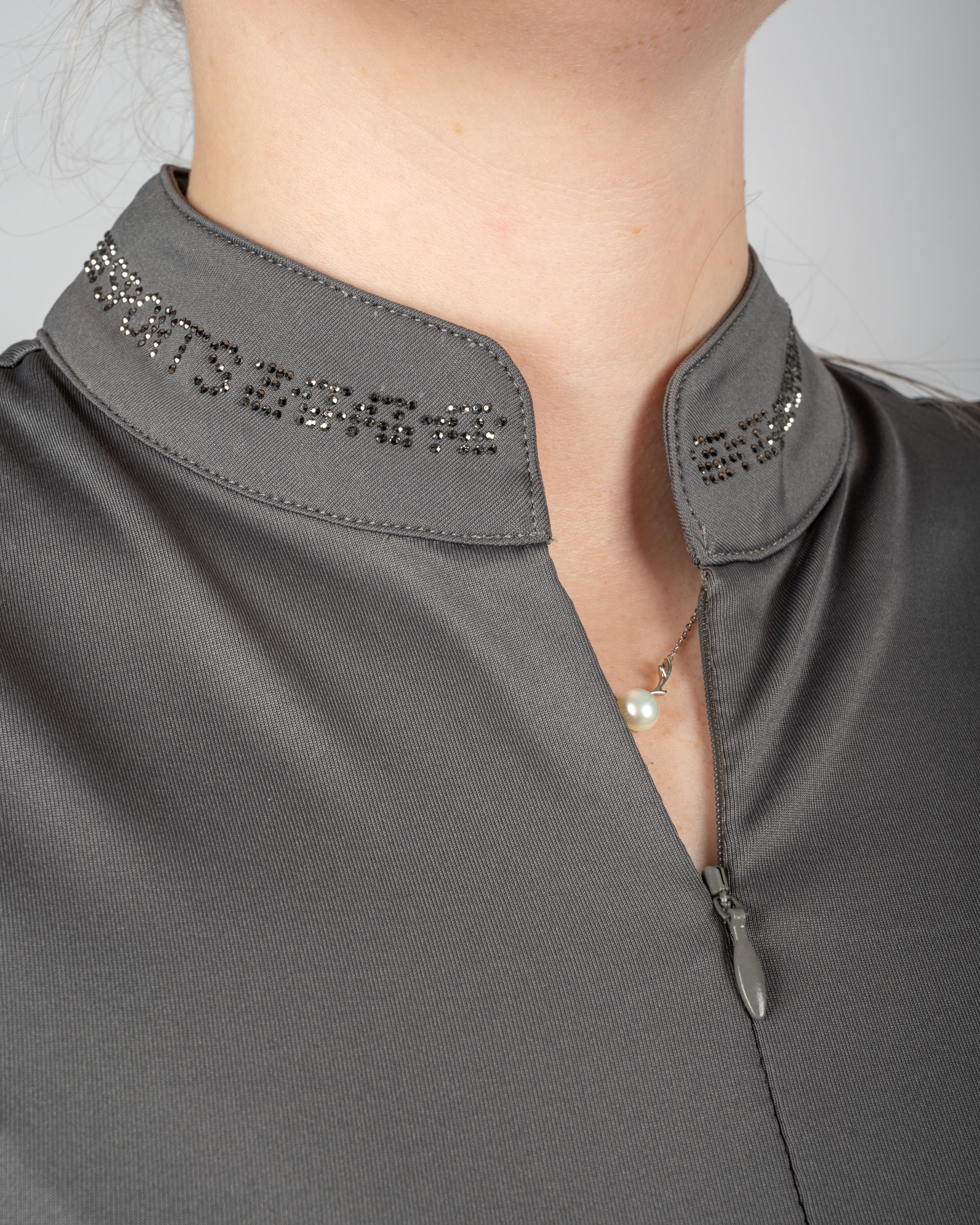 Women's functional shirt summer page style in slate grey