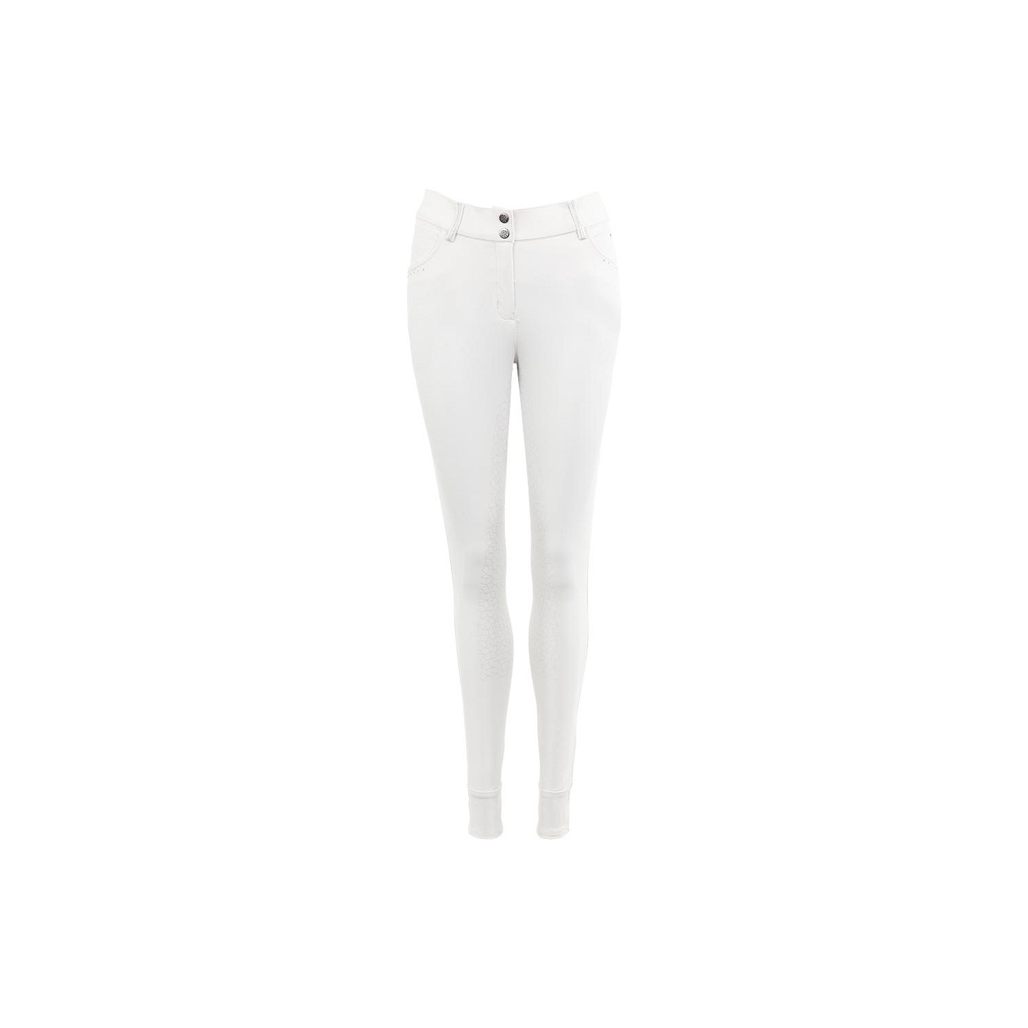 Reithose Brighton Damen Silikonbesatz in Snow white