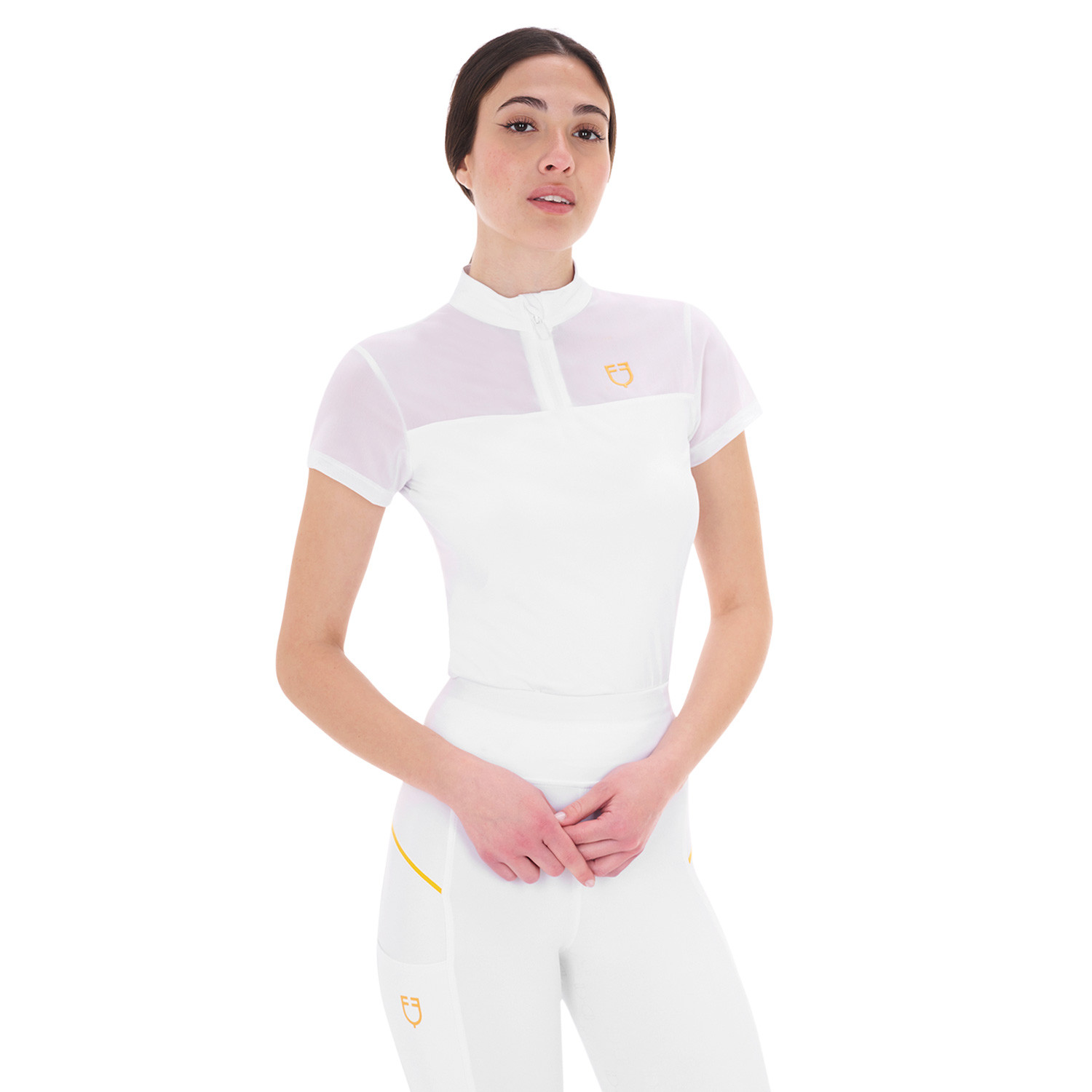 Damen-Trainingspolo mit Mesh-Einsätzen