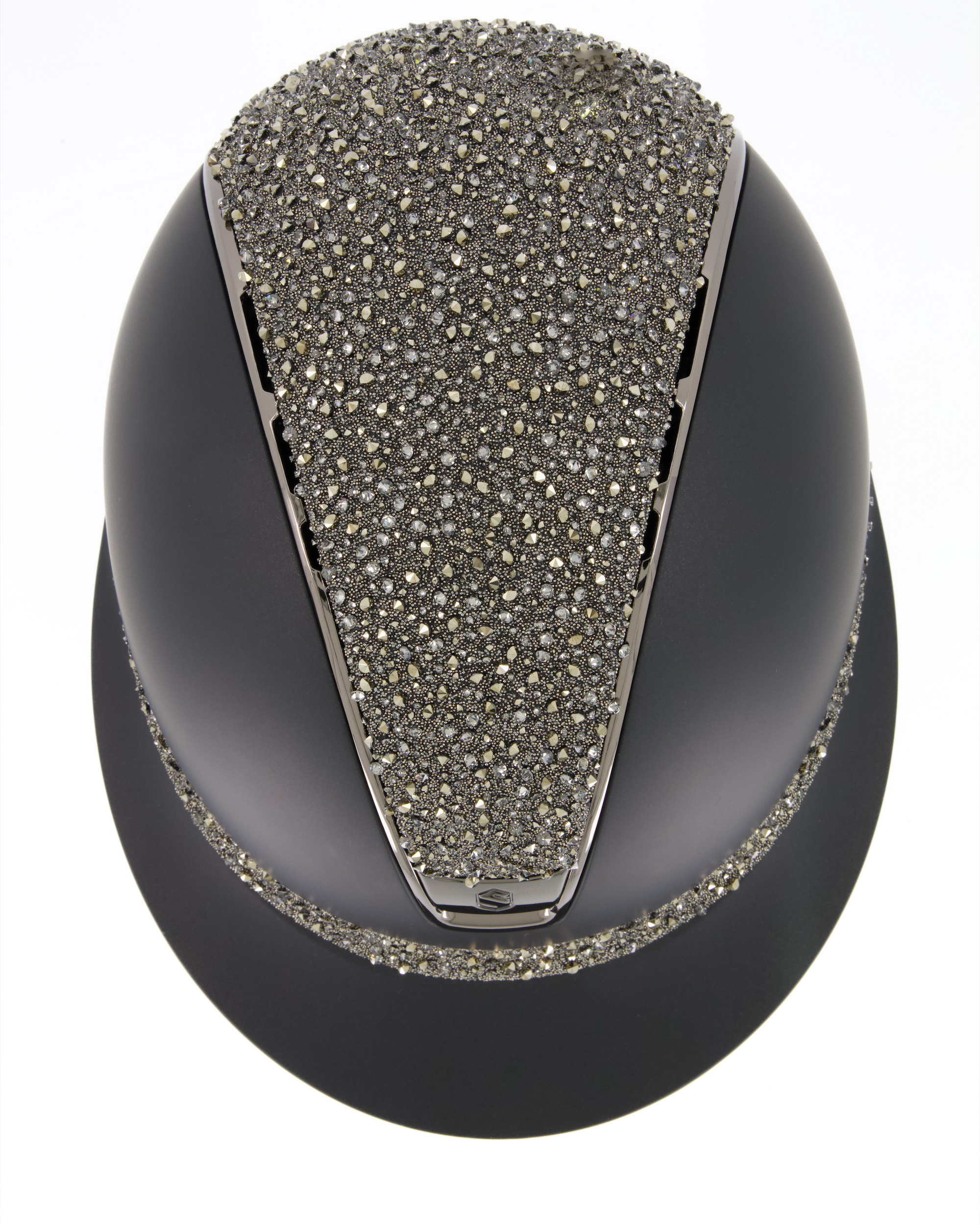 Reithelm 2.0 Miss Shield Shadowmatt Black,Top u. Frontal Band Crystal Medley Eclipse, Black Chrome