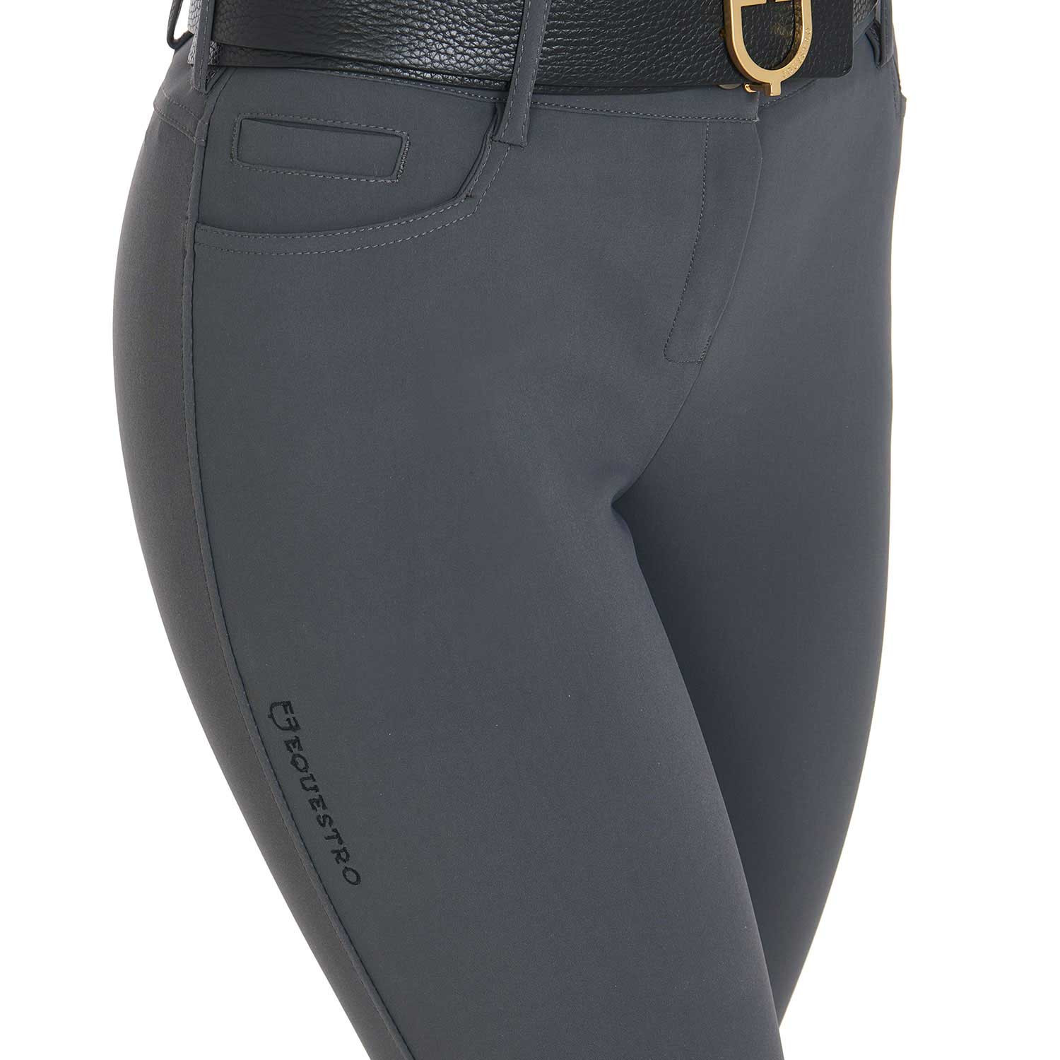 Schmale Damen-Grip-Reithose mit Logo