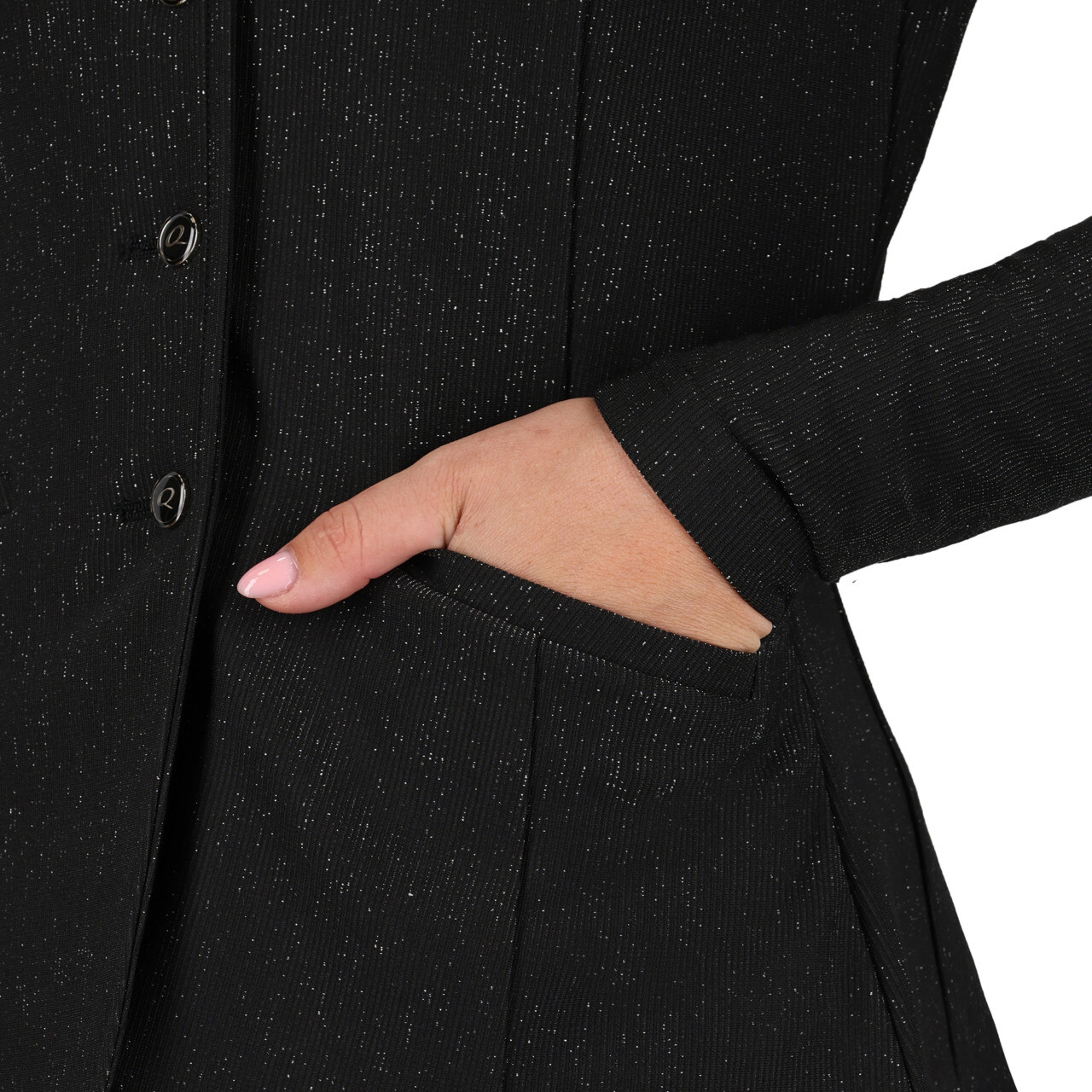 Turniersakko Kynlee in schwarz glitzer