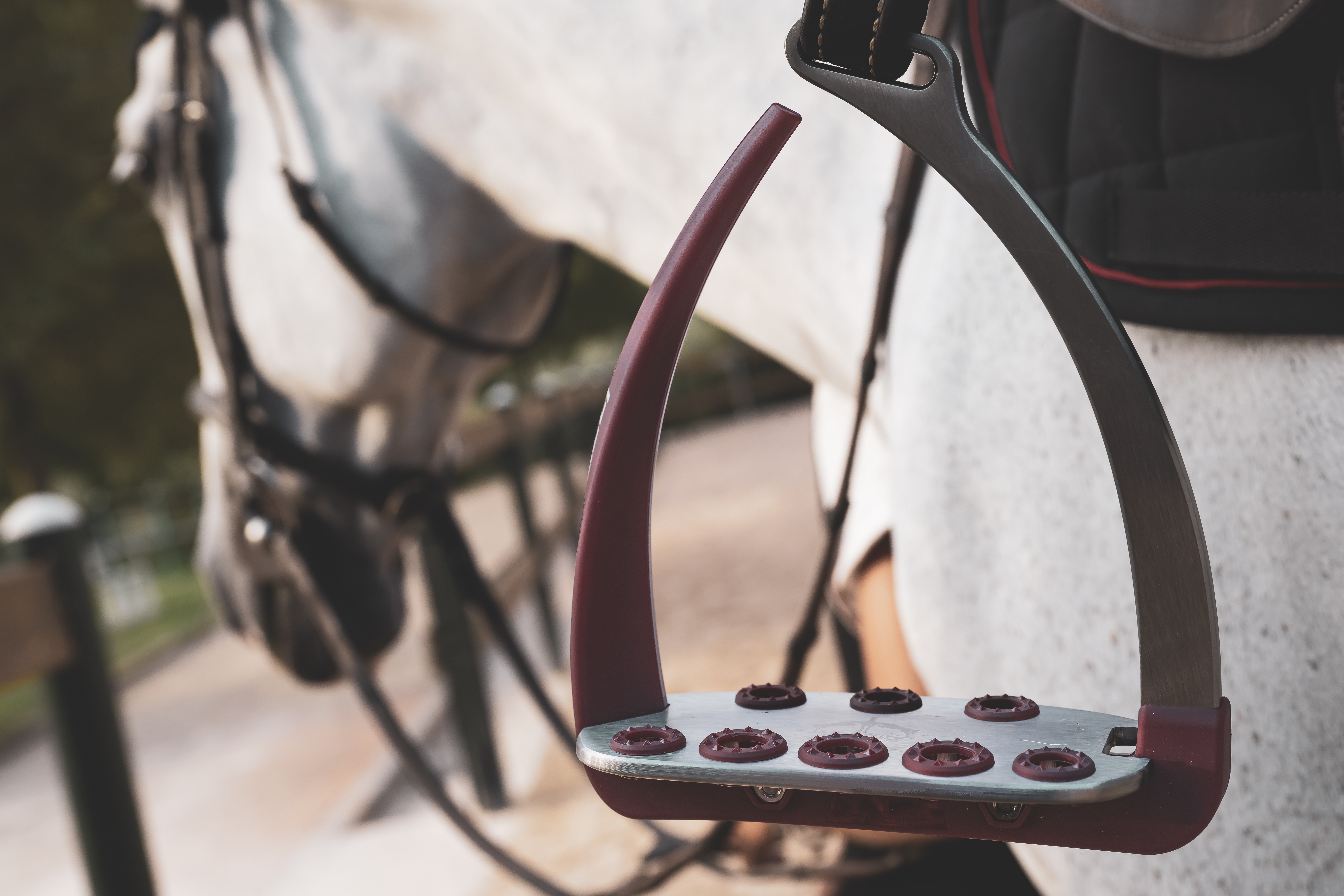 Set Steel 1 Steigbügel, Schabracke und Cap