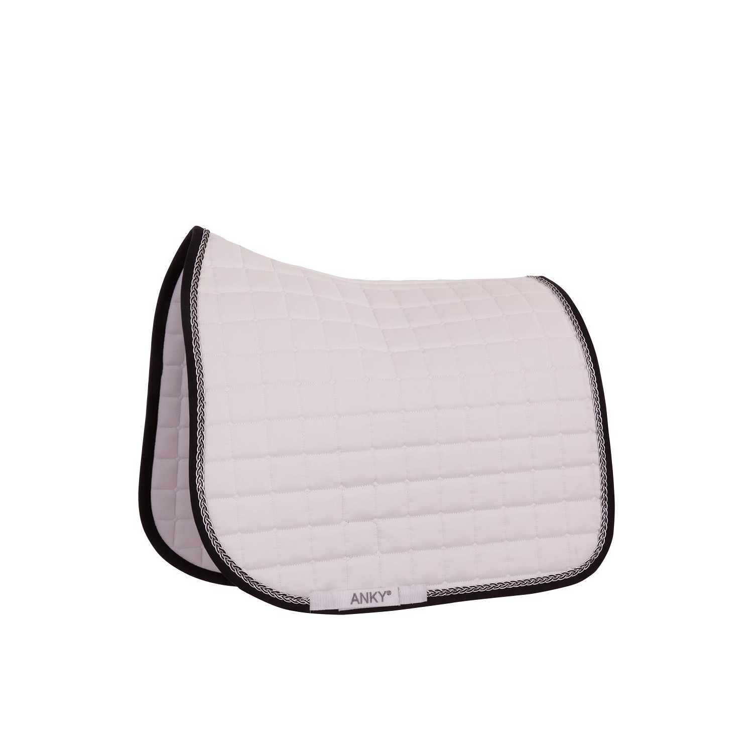 Schabracke Braided Dressur XB16001 in weiß/schwarz