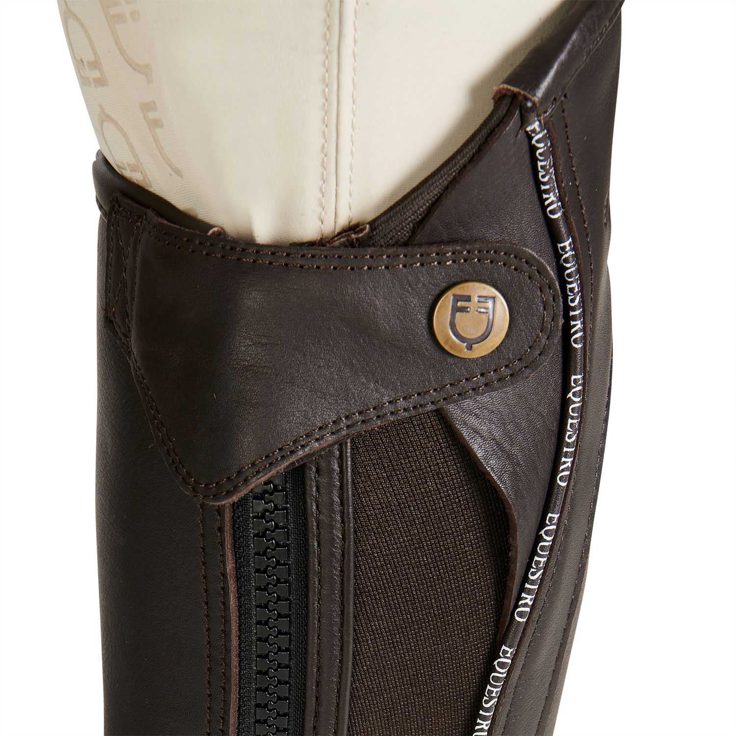 Unisex-Lederstiefeletten mit Kontrastprofil