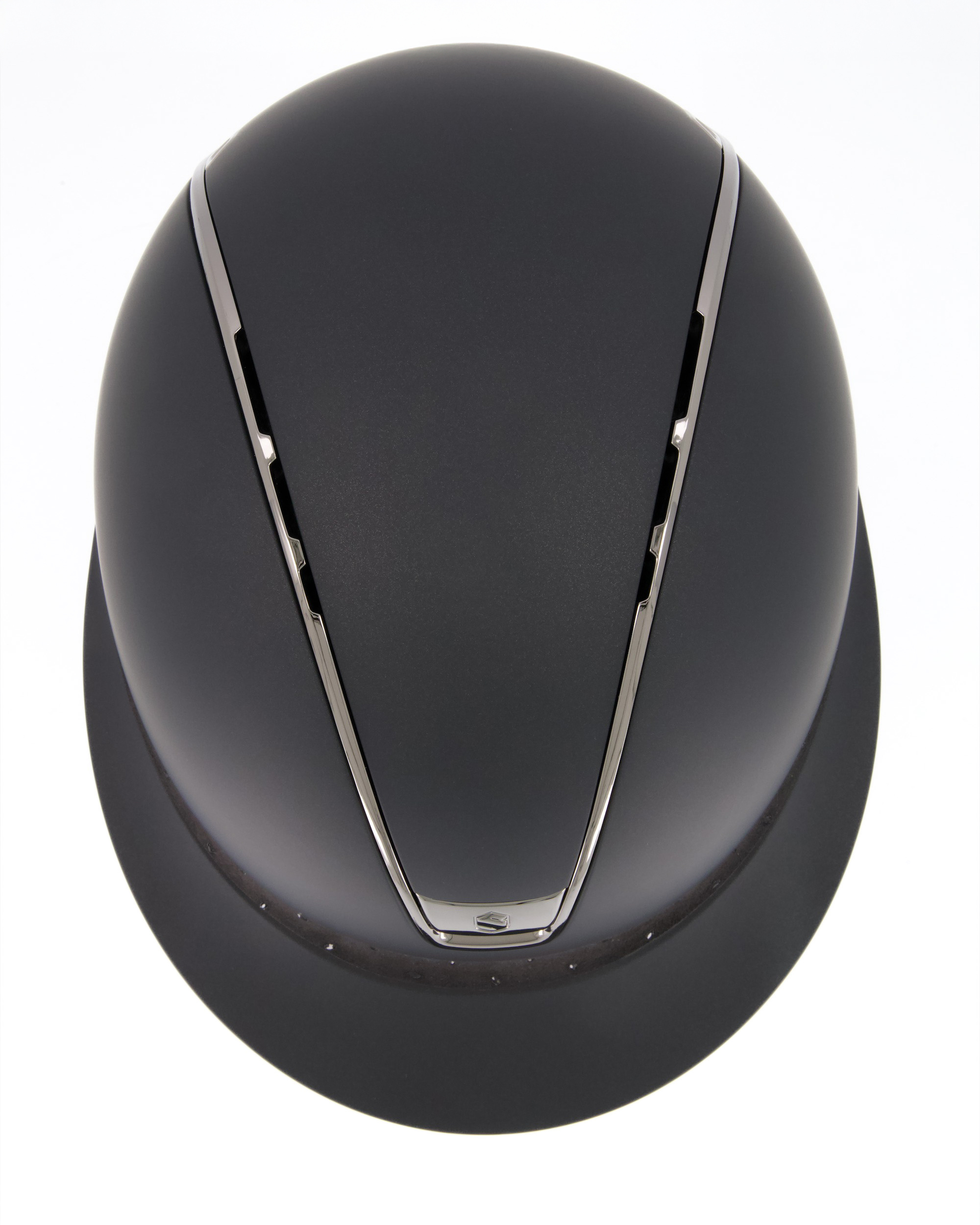 Reithelm 2.0 Shadowmatt black, Frontalband Crystal Comet light, Trim u. Blason Chrome Black