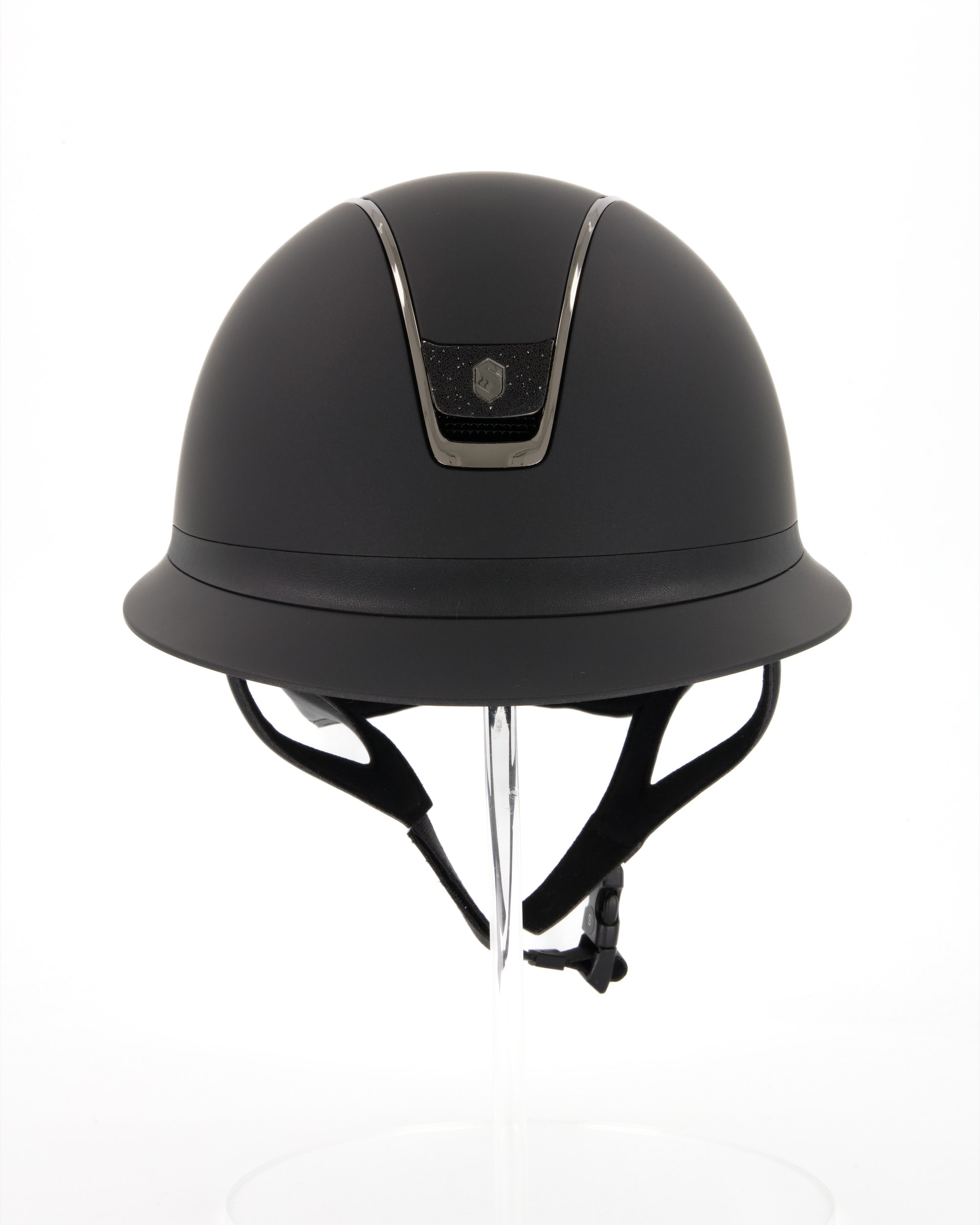 Reithelm 2.0 Miss Shield Shadowmatt, Trim Chrome Black, Blason Crystal Fabric black in schwarz