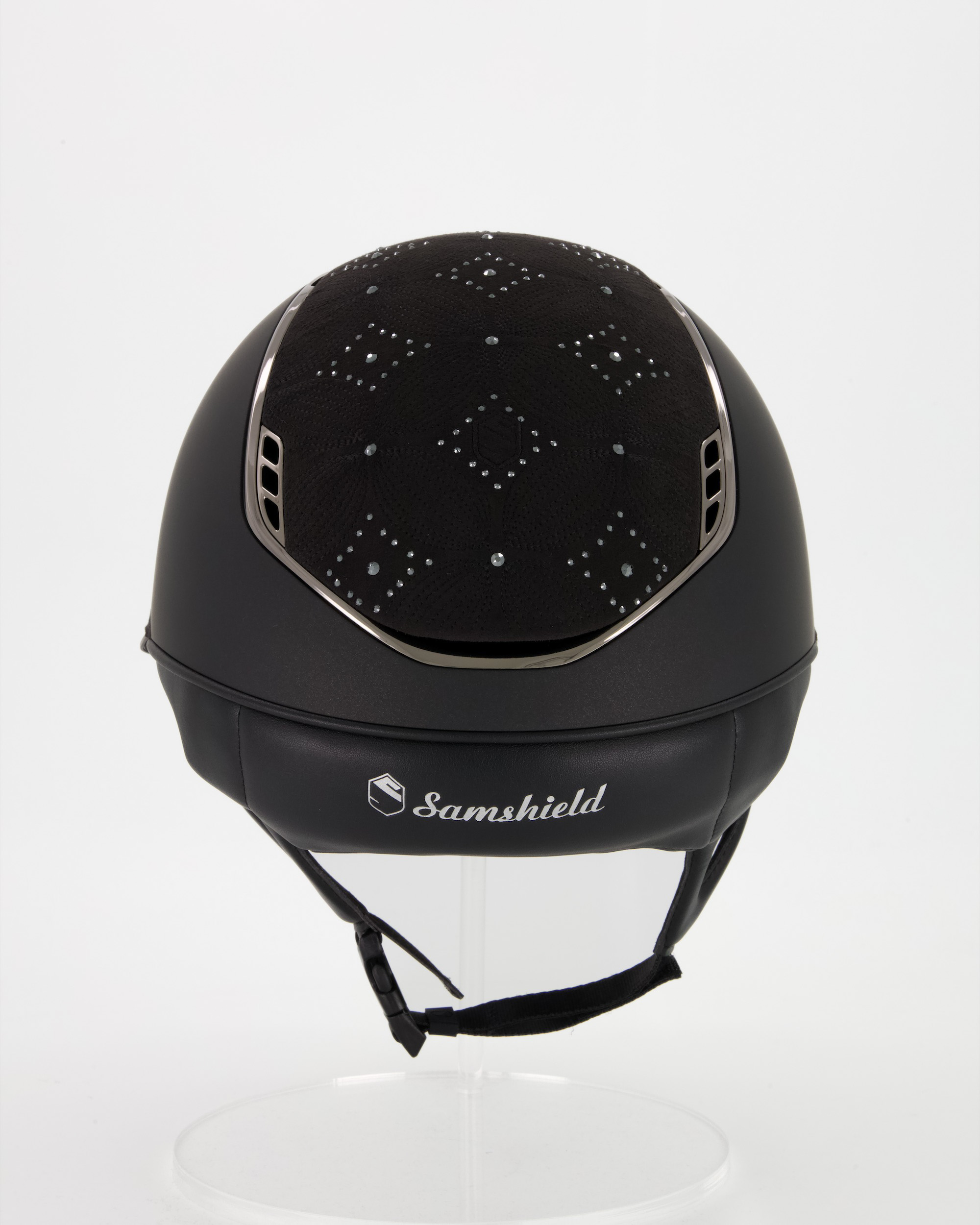 Reithelm 2.0 Miss Shield Shadowmatt black, Top u. Frontal Band Celestial Crystal, Trim u. Blason Chrome black