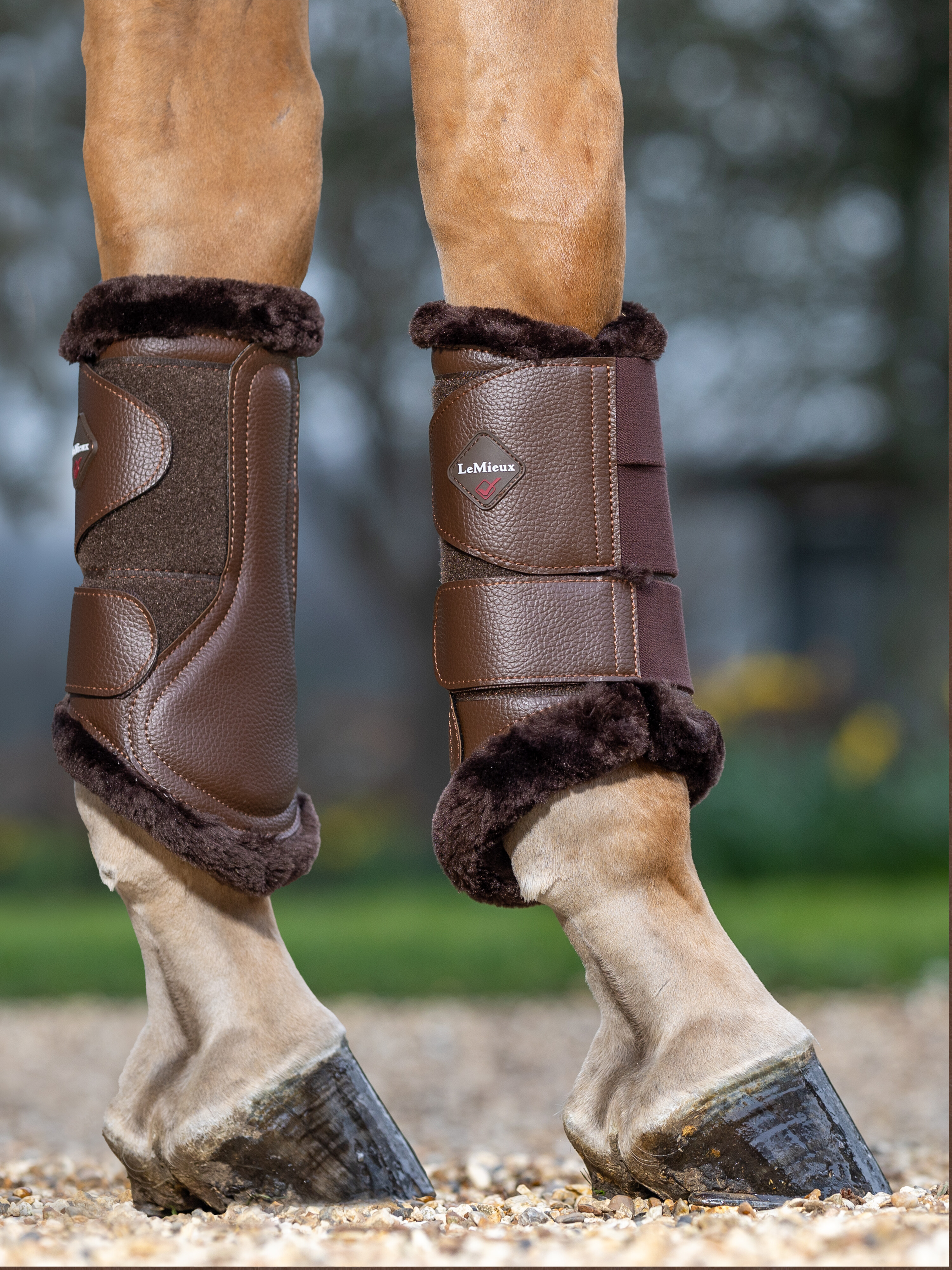 Fleece Brushing dressuur-beenbeschermers