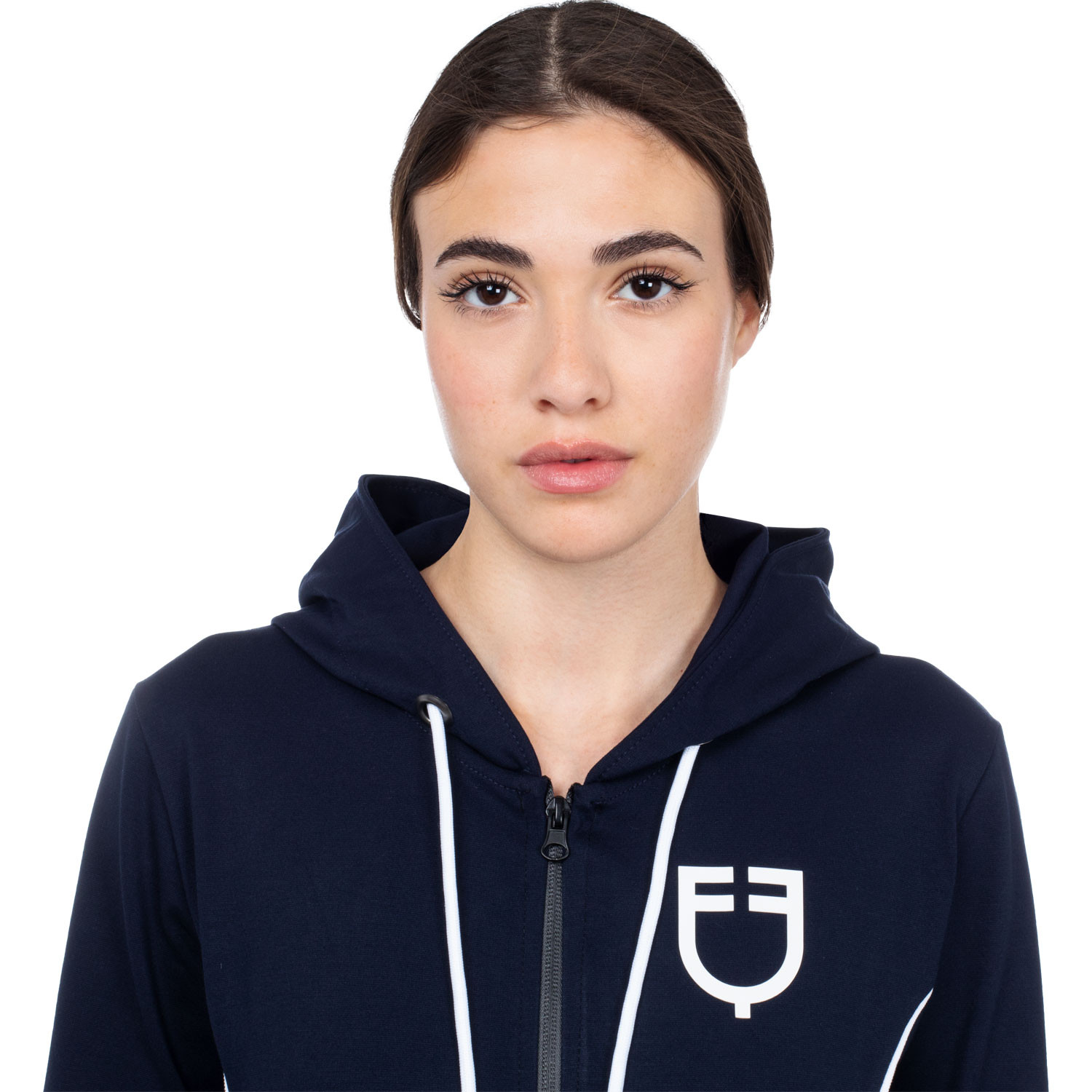 Damen-Sweatshirt mit Interlock-Frontreißverschluss