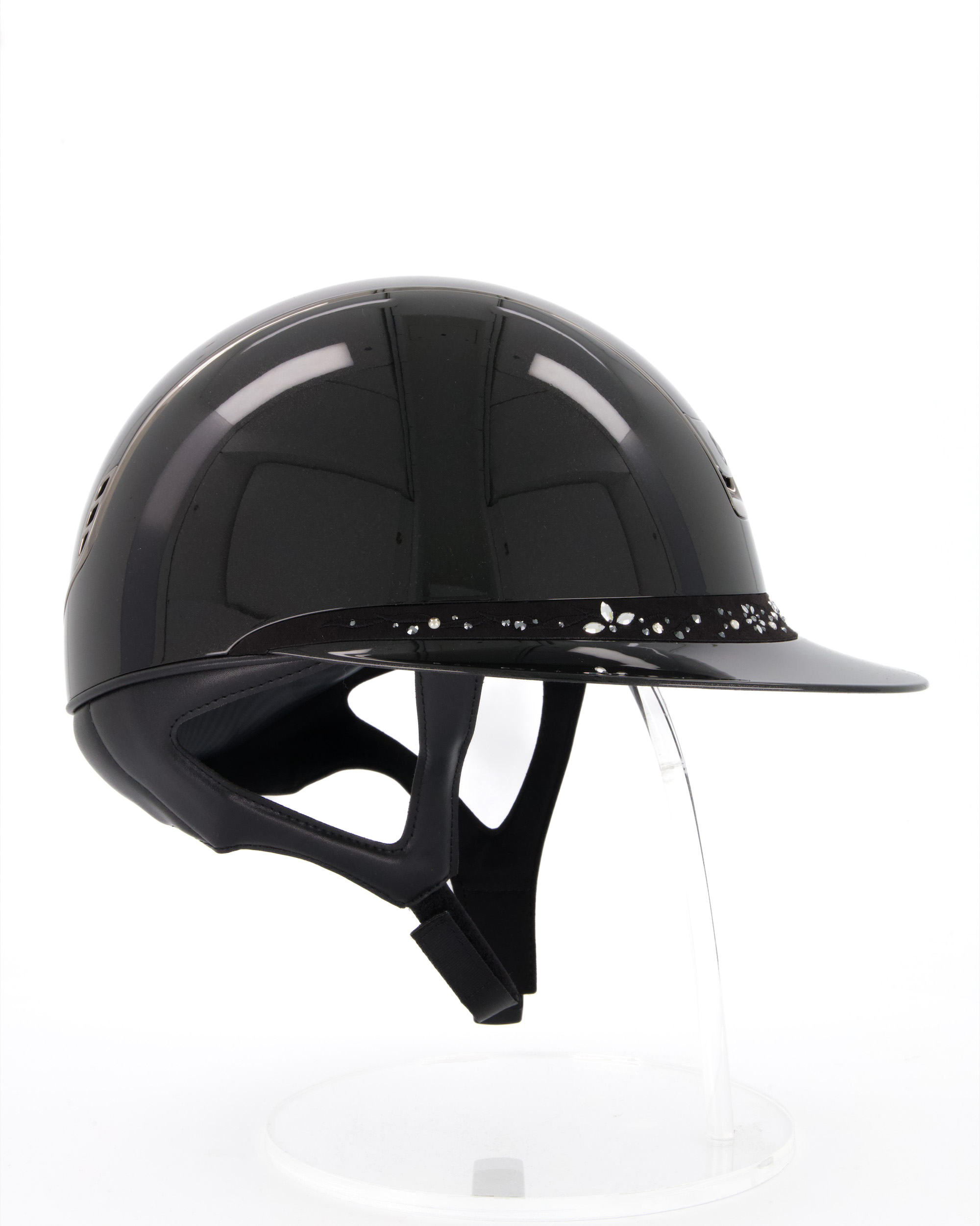 Miss Shield 2.0 Shadowglossy Black,Frontal Band Flower Swarovski Majestic Jewerly, Trim u. Blason Chrome Black