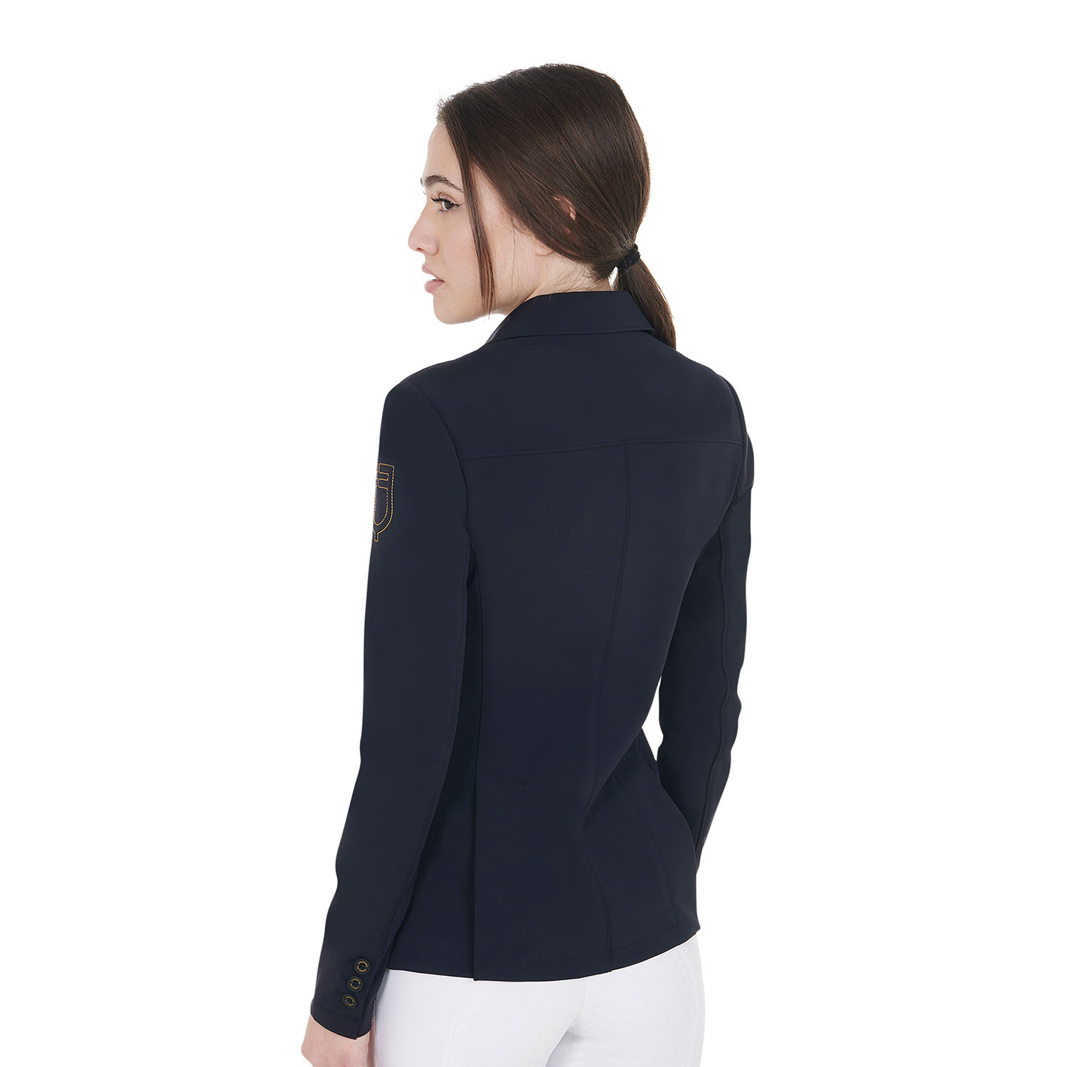 Damen-Turnierjacket mit kontrastfarbenem, gesticktem Logo