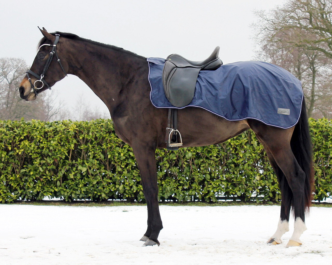 Riding rug with fleece filling